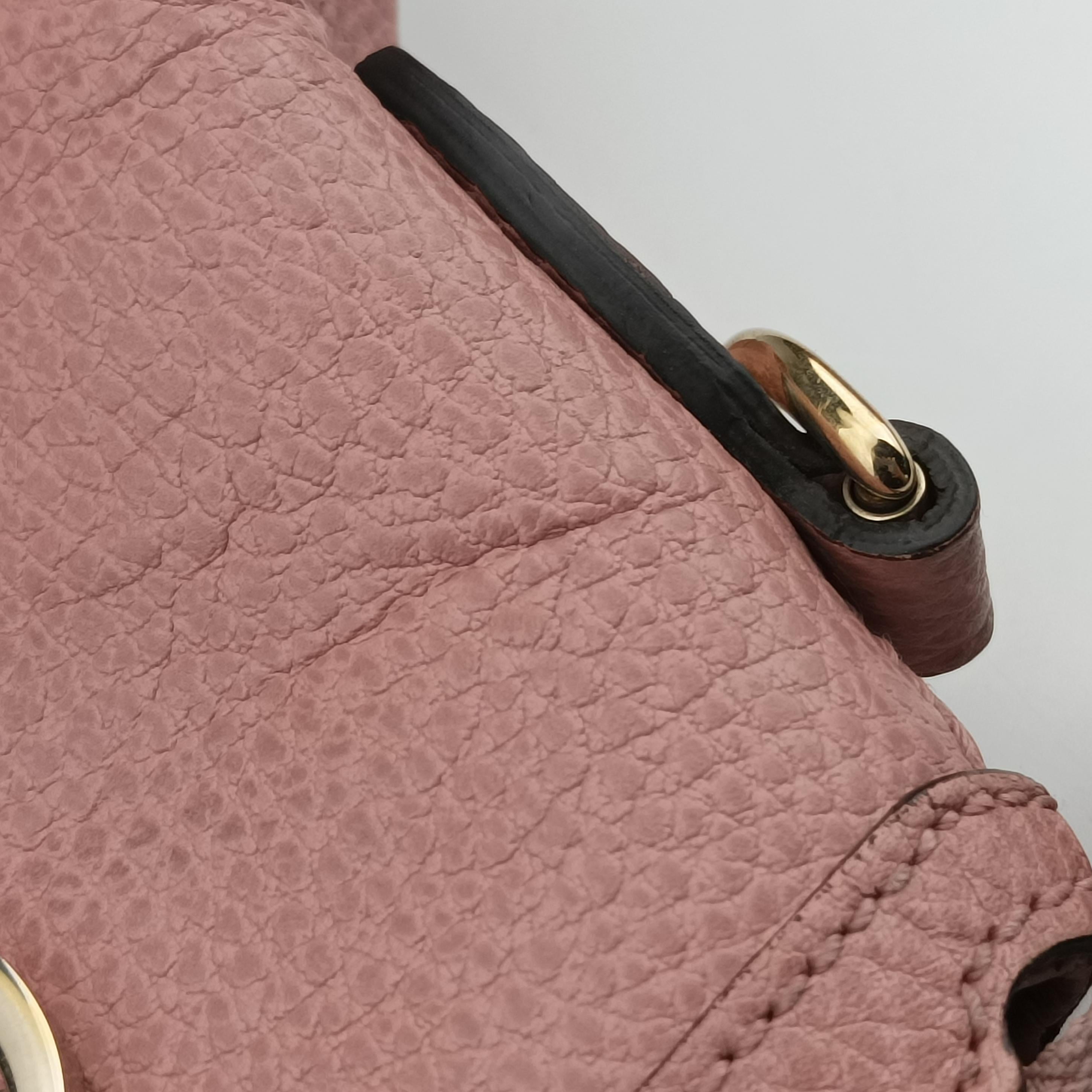 Pre-owned Gucci Dome Large GG Charm Pink Leather 449660 shoulderbag | stylenewstar