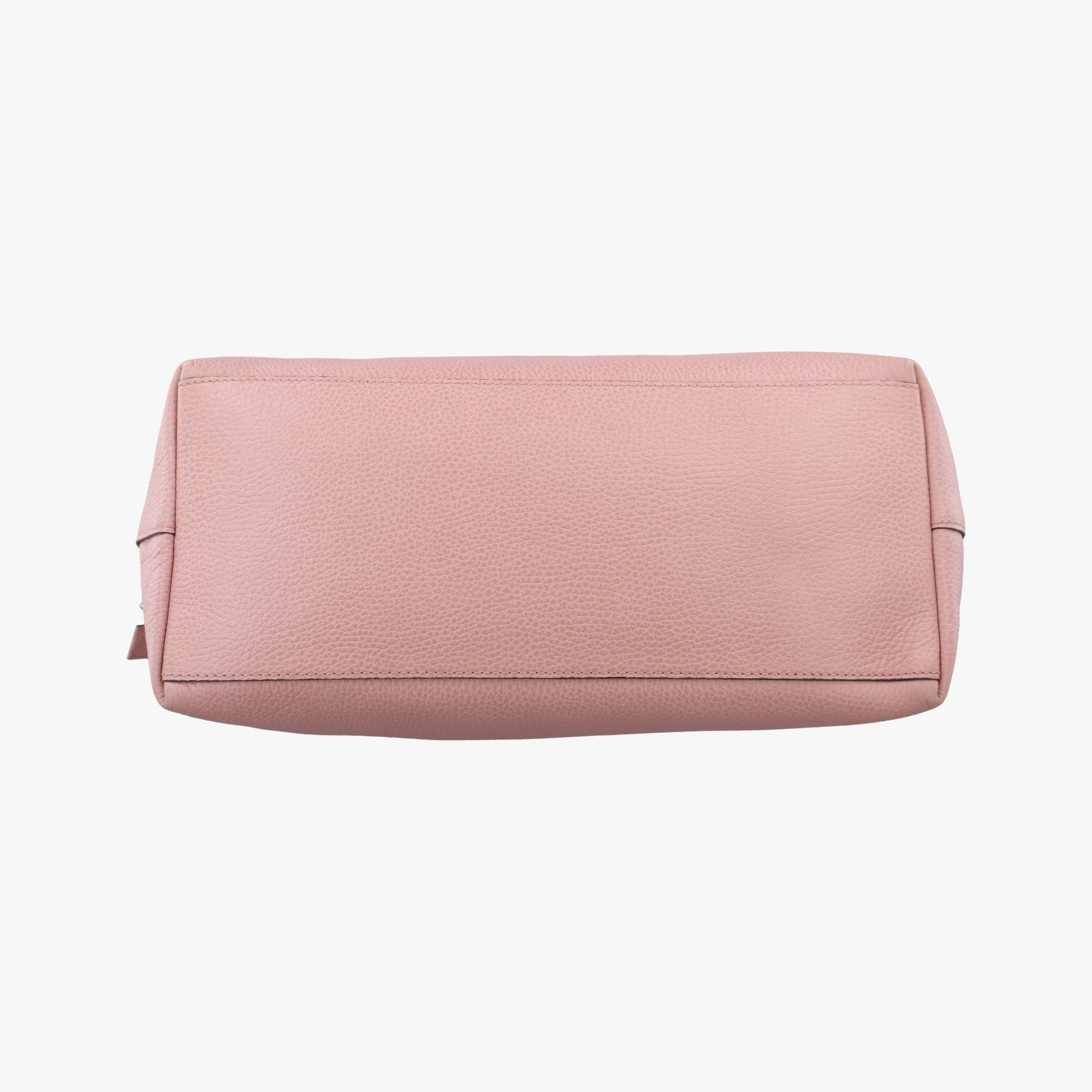 Pre-owned Gucci Dome Large GG Charm Pink Leather 449660 shoulderbag | stylenewstar