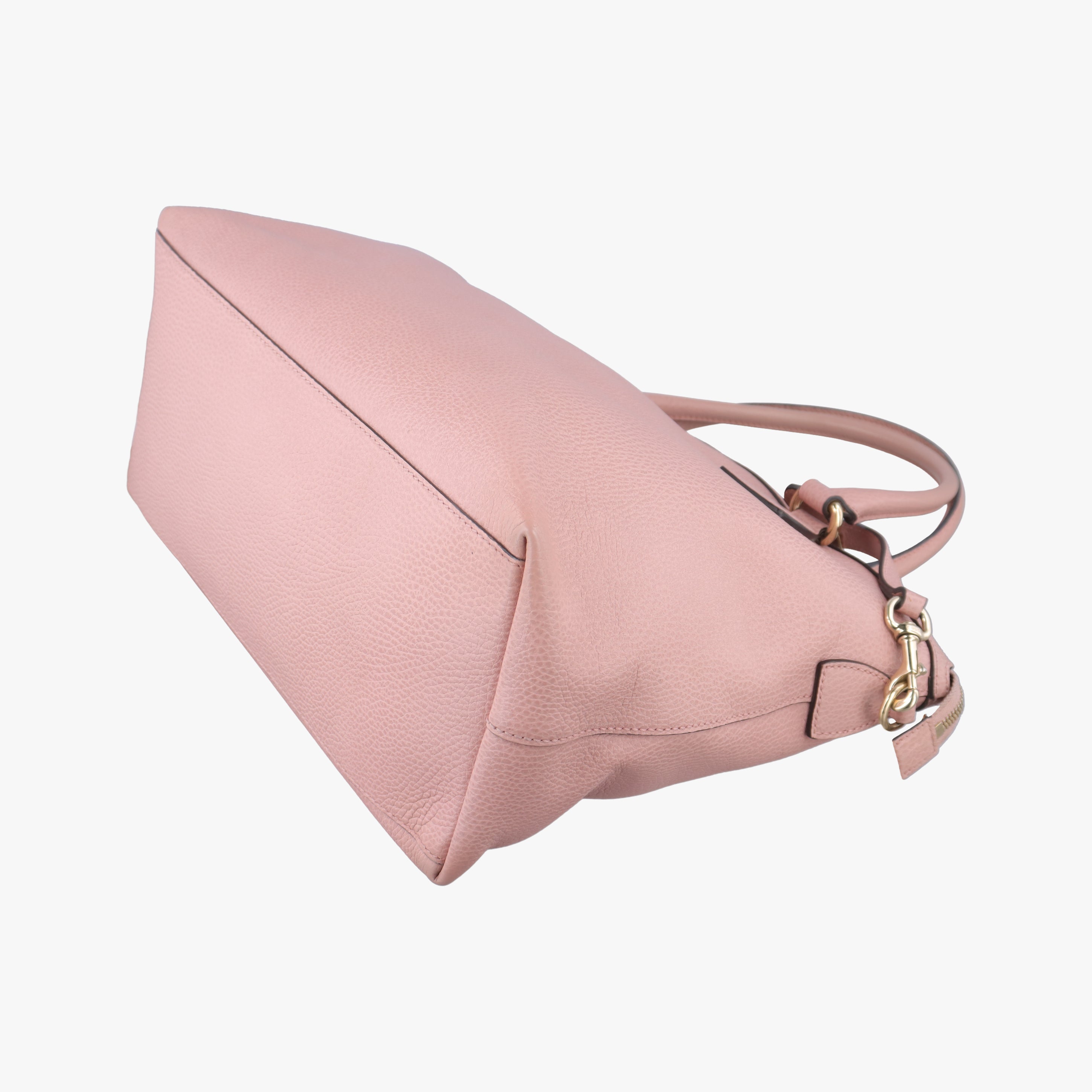 Pre-owned Gucci Dome Large GG Charm Pink Leather 449660 shoulderbag | stylenewstar
