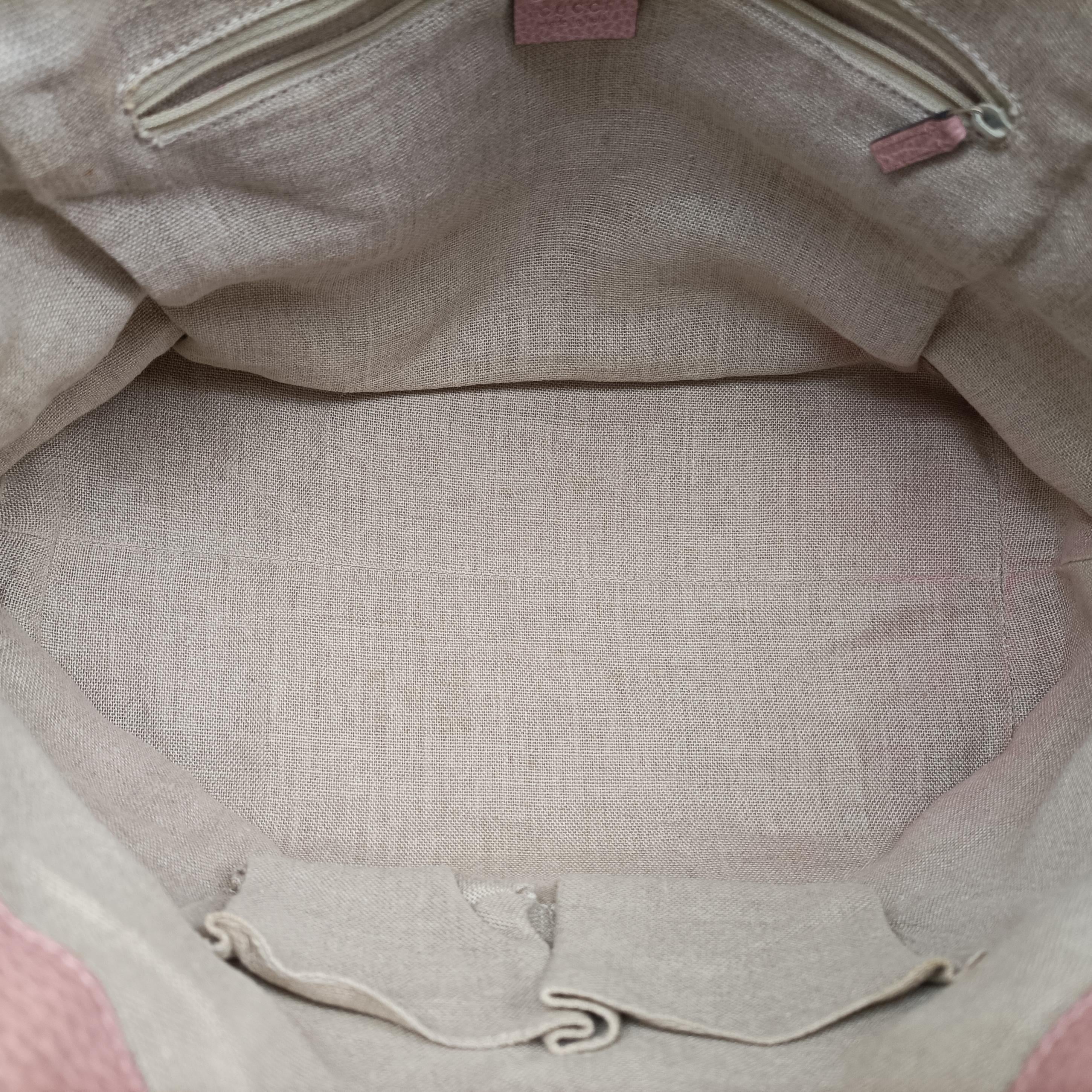 Pre-owned Gucci Dome Large GG Charm Pink Leather 449660 shoulderbag | stylenewstar