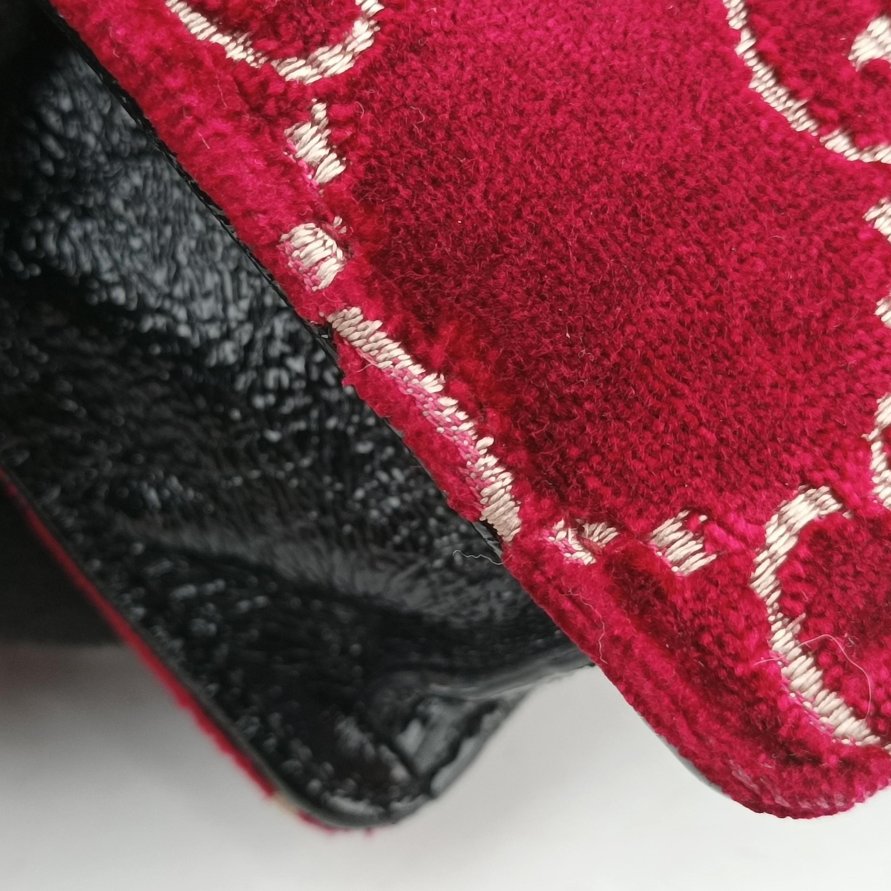 Pre-owned Gucci Dionysus Red×Black velour 476432 shoulderbag | stylenewstar