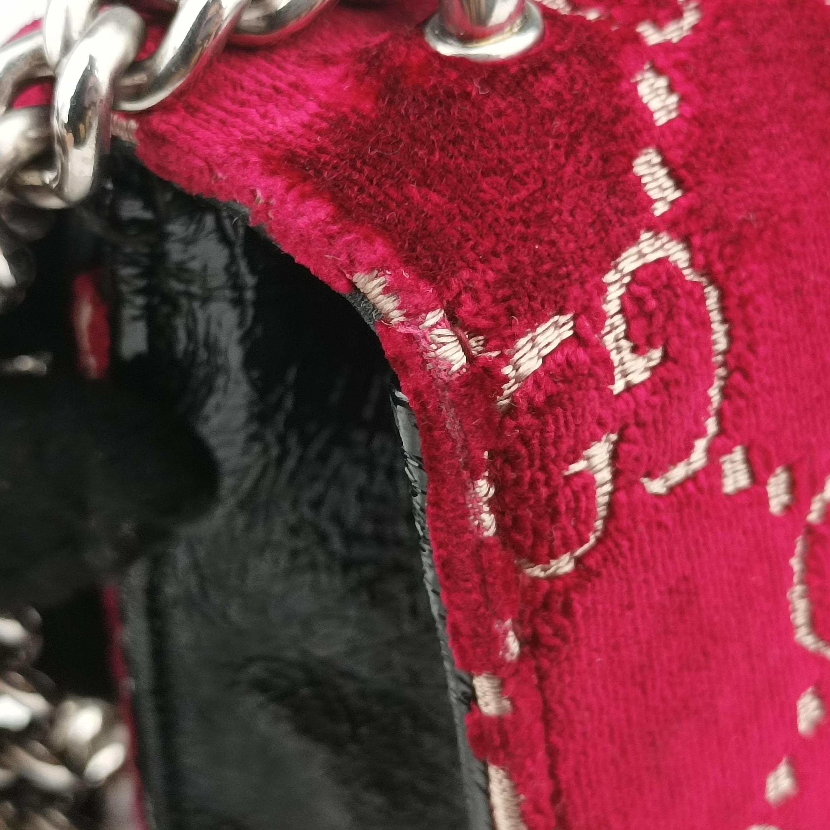 Pre-owned Gucci Dionysus Red×Black velour 476432 shoulderbag | stylenewstar