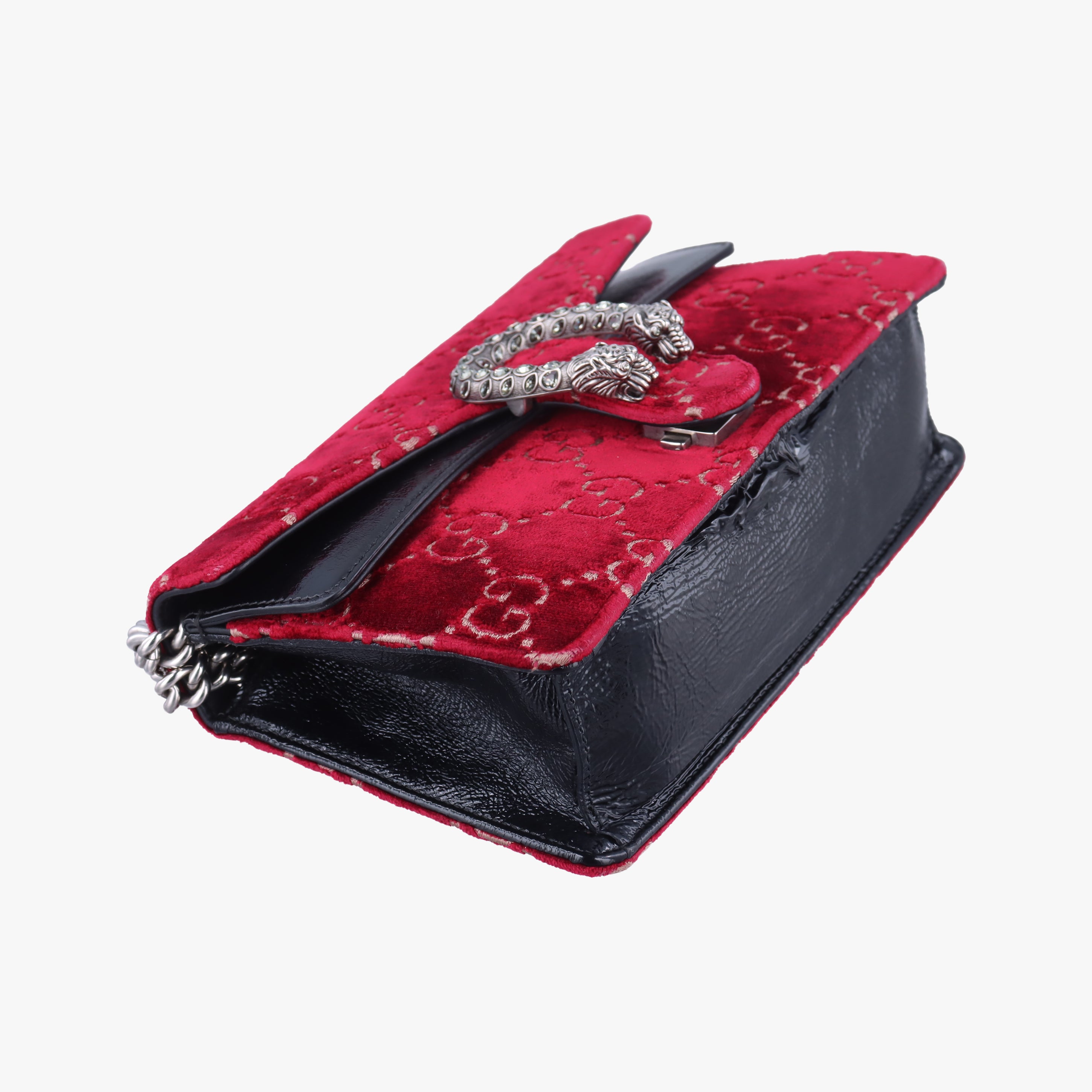 Pre-owned Gucci Dionysus Red×Black velour 476432 shoulderbag | stylenewstar