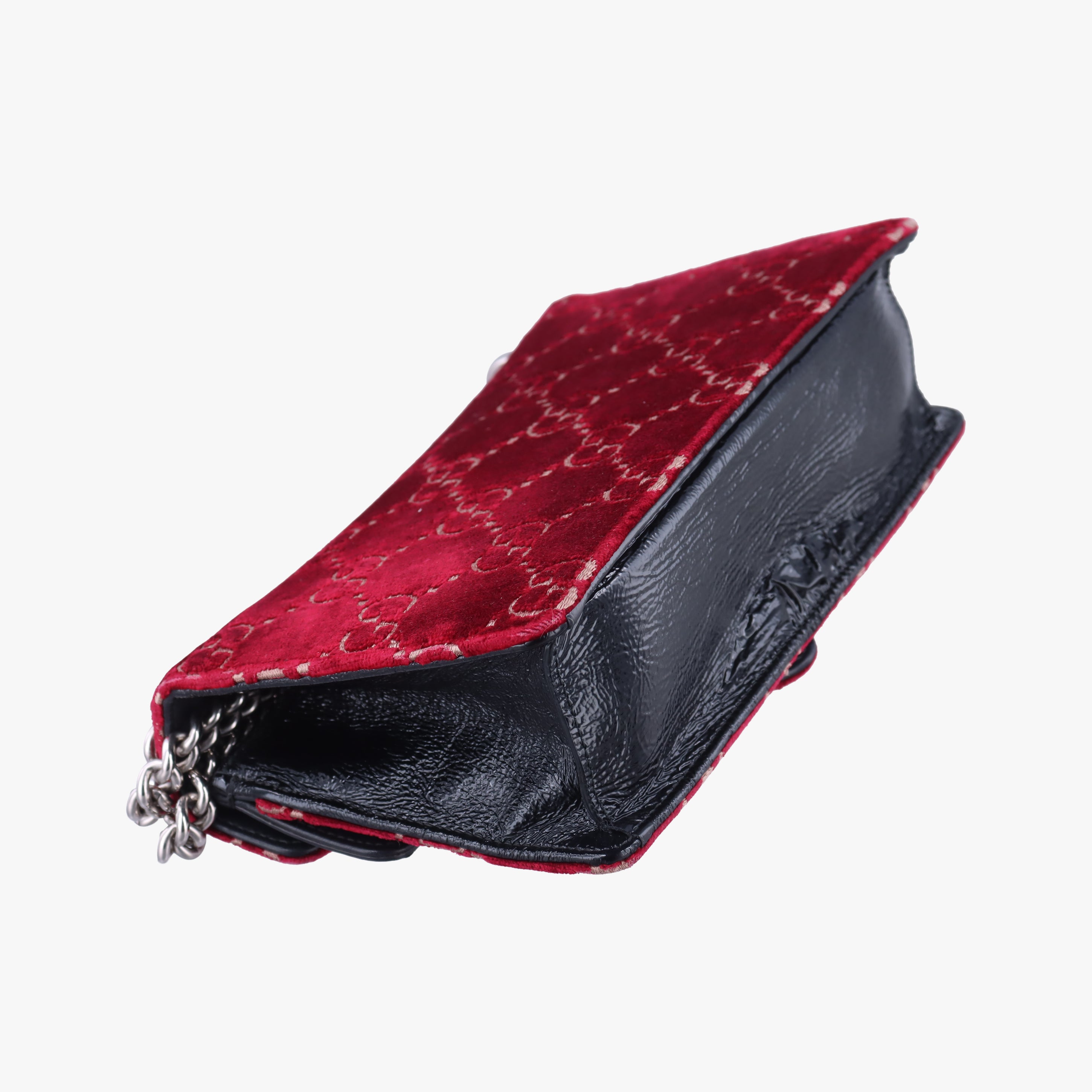 Pre-owned Gucci Dionysus Red×Black velour 476432 shoulderbag | stylenewstar