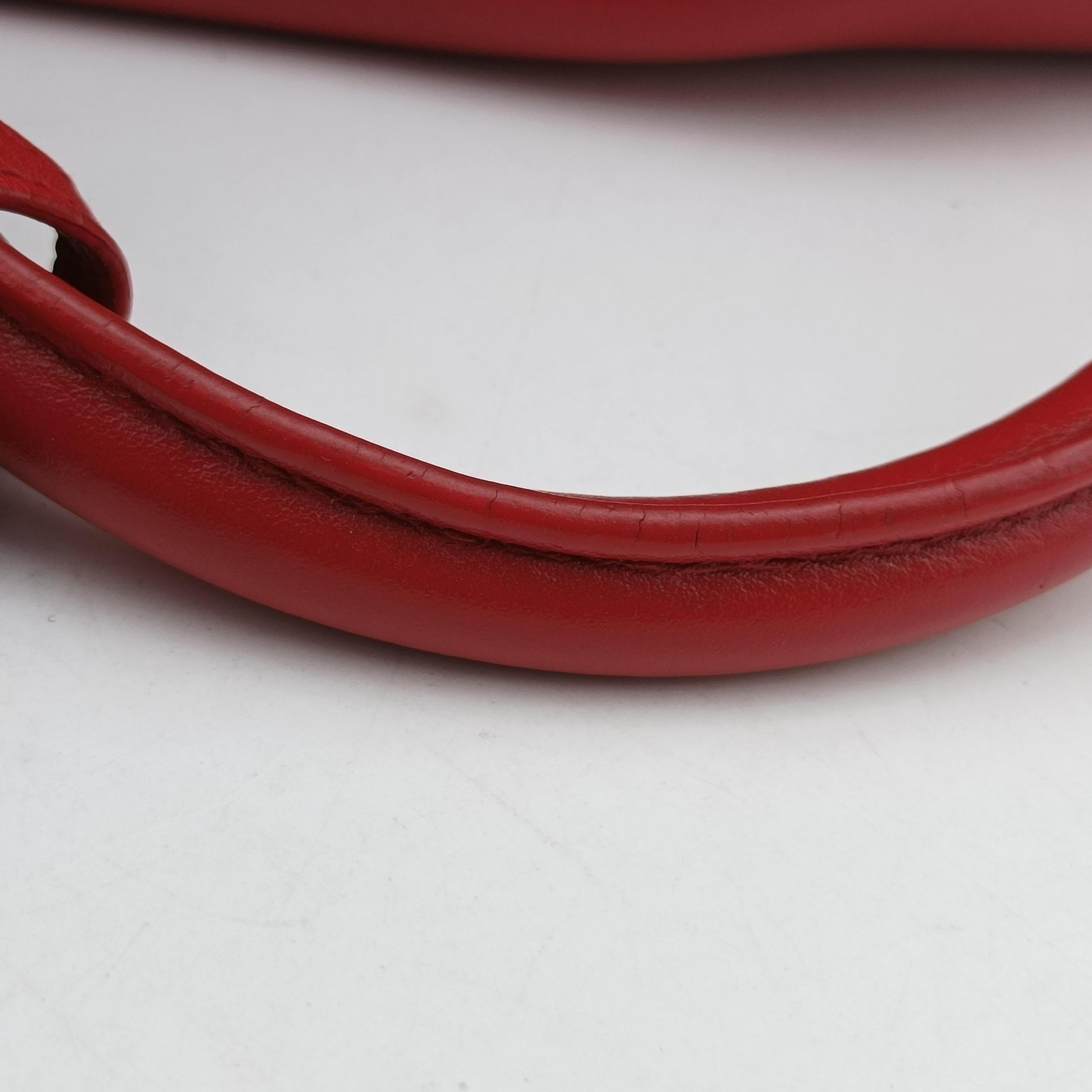 Pre-owned Yves Saint Laurent Y Ligne Petit Cabas Red Leather 311210 shoulderbag | stylenewstar