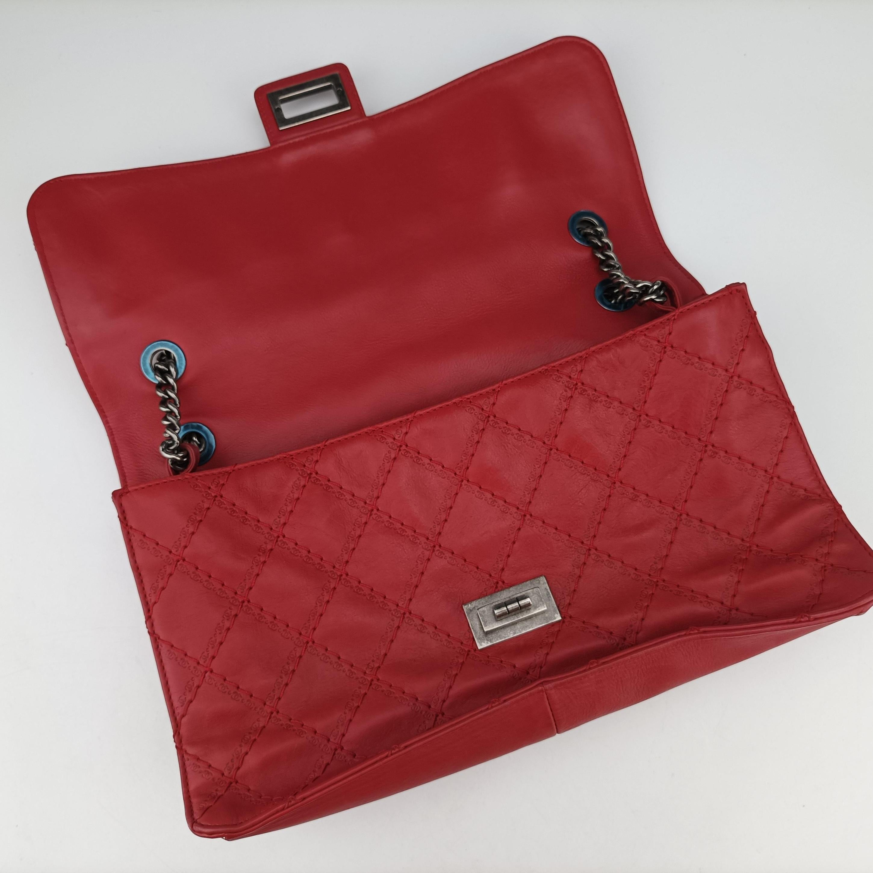Pre-owned Chanel 2.55 Matelasse Red Leather A66985 shoulderbag | stylenewstar