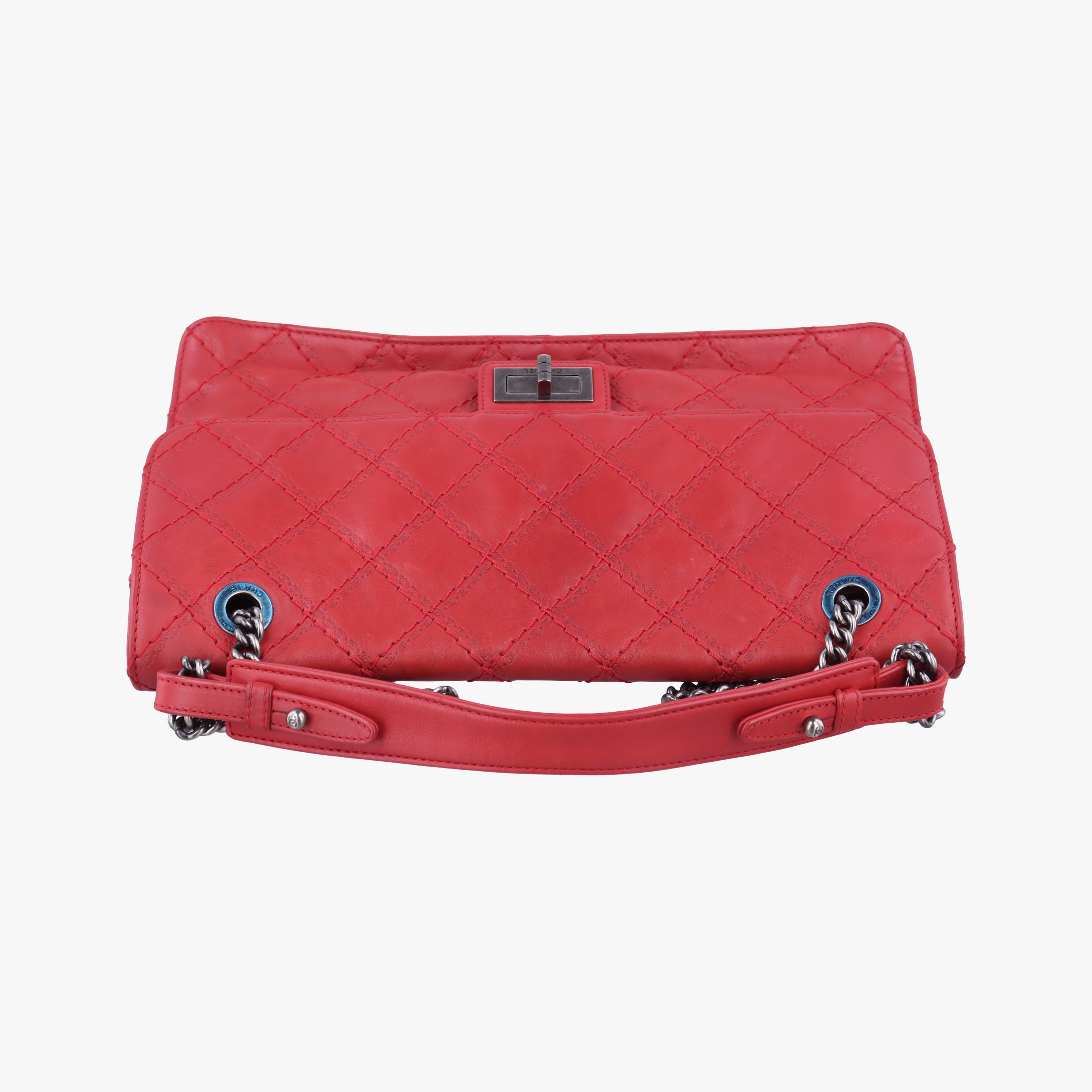 Pre-owned Chanel 2.55 Matelasse Red Leather A66985 shoulderbag | stylenewstar