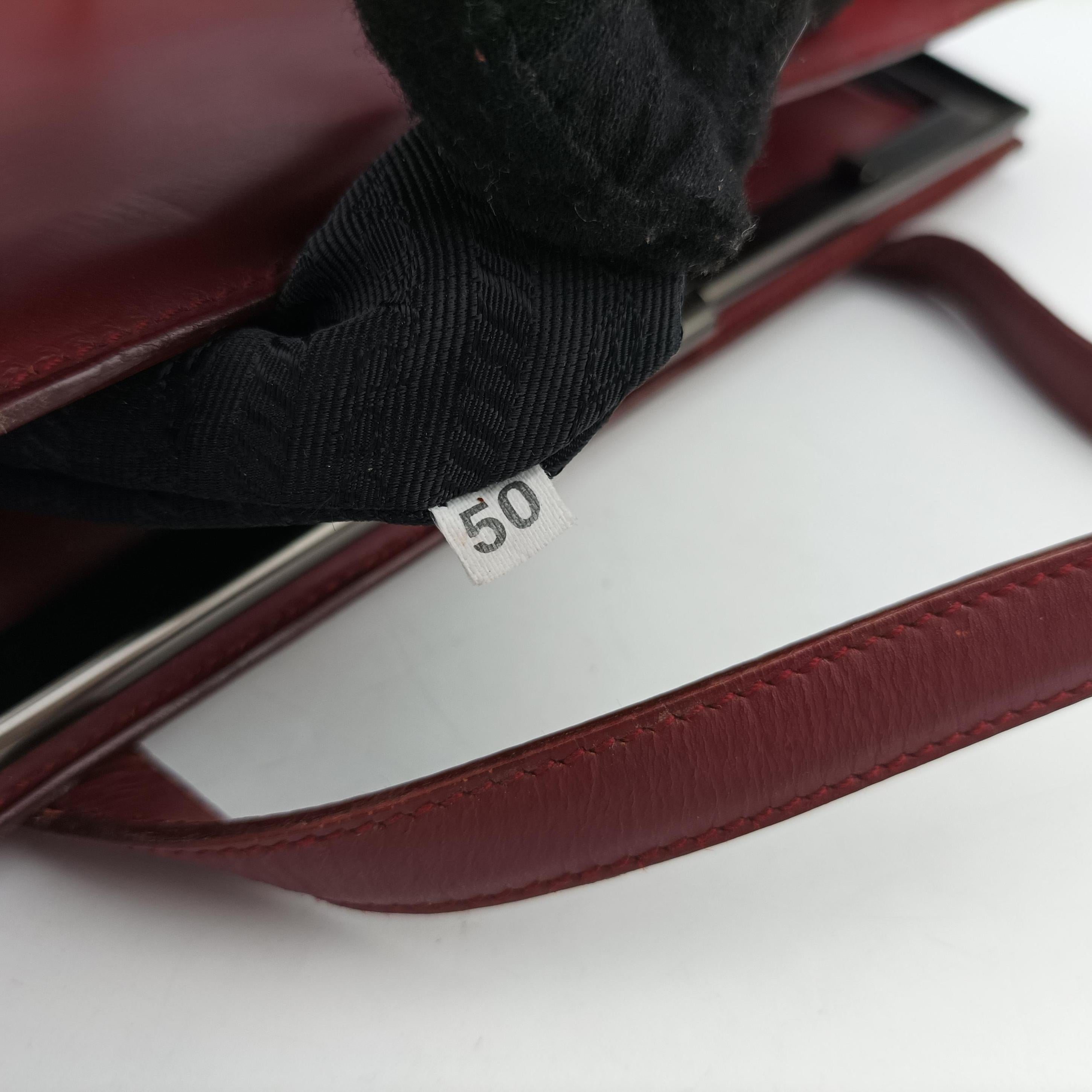 Pre-owned Prada Re-Edition 1995 Red Brushed  leather  shoulderbag | stylenewstar
