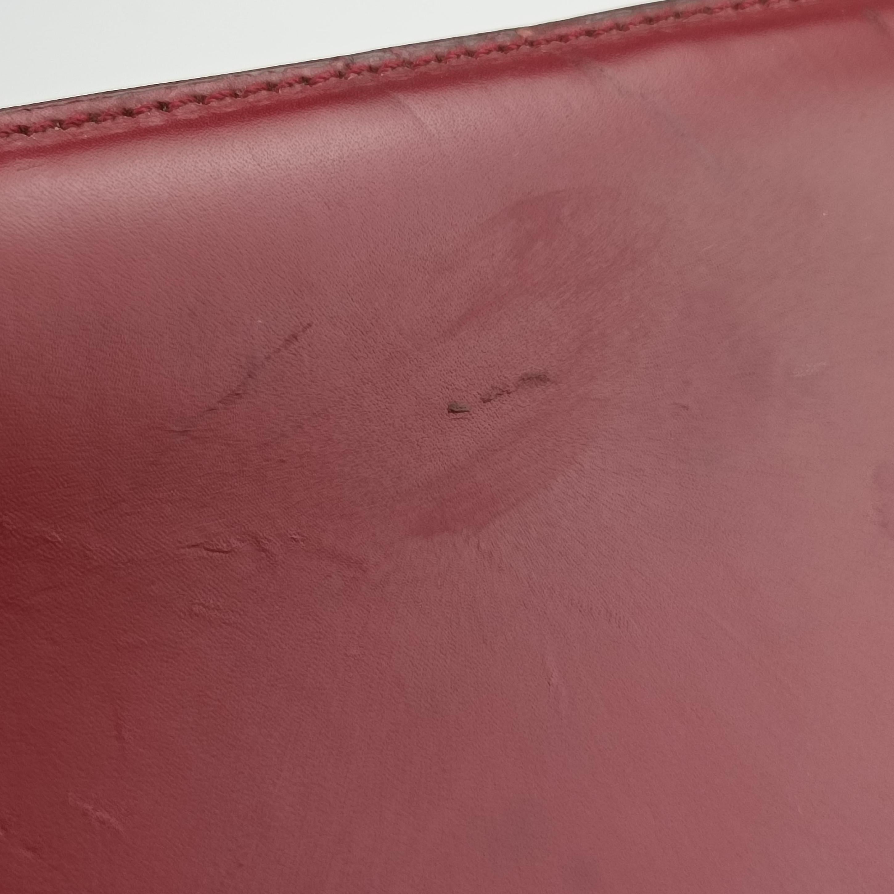 Pre-owned Prada Re-Edition 1995 Red Brushed  leather  shoulderbag | stylenewstar