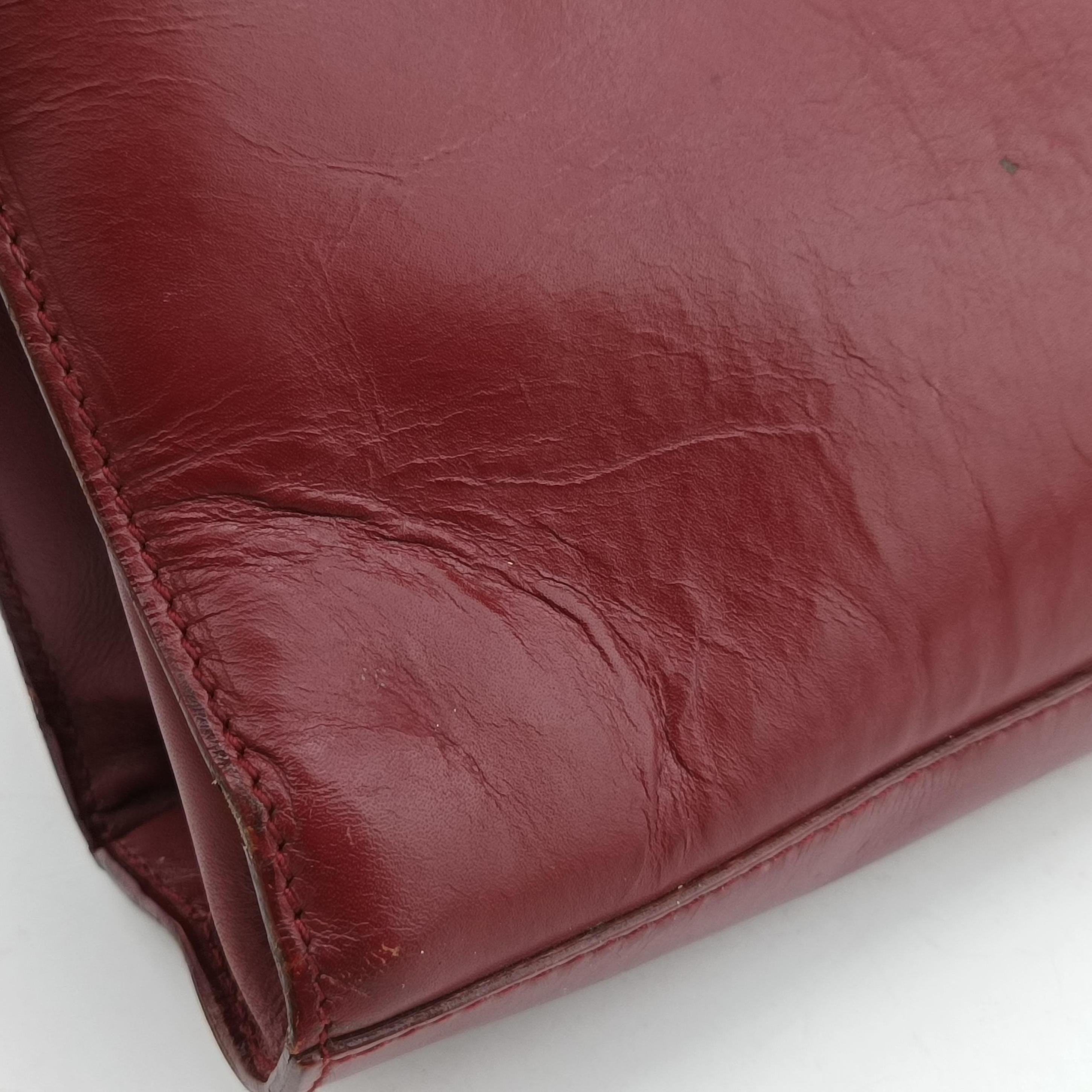 Pre-owned Prada Re-Edition 1995 Red Brushed  leather  shoulderbag | stylenewstar