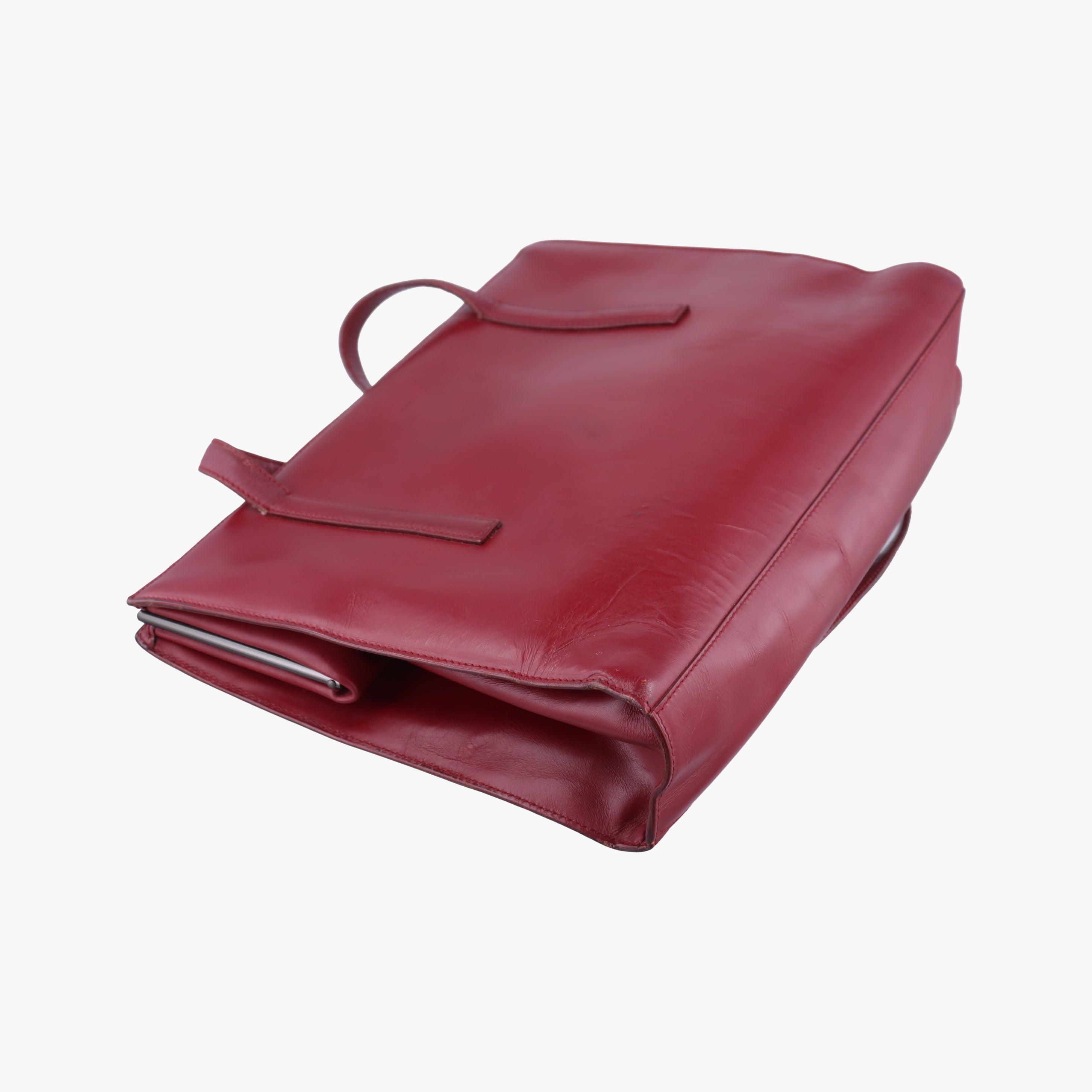 Pre-owned Prada Re-Edition 1995 Red Brushed  leather  shoulderbag | stylenewstar