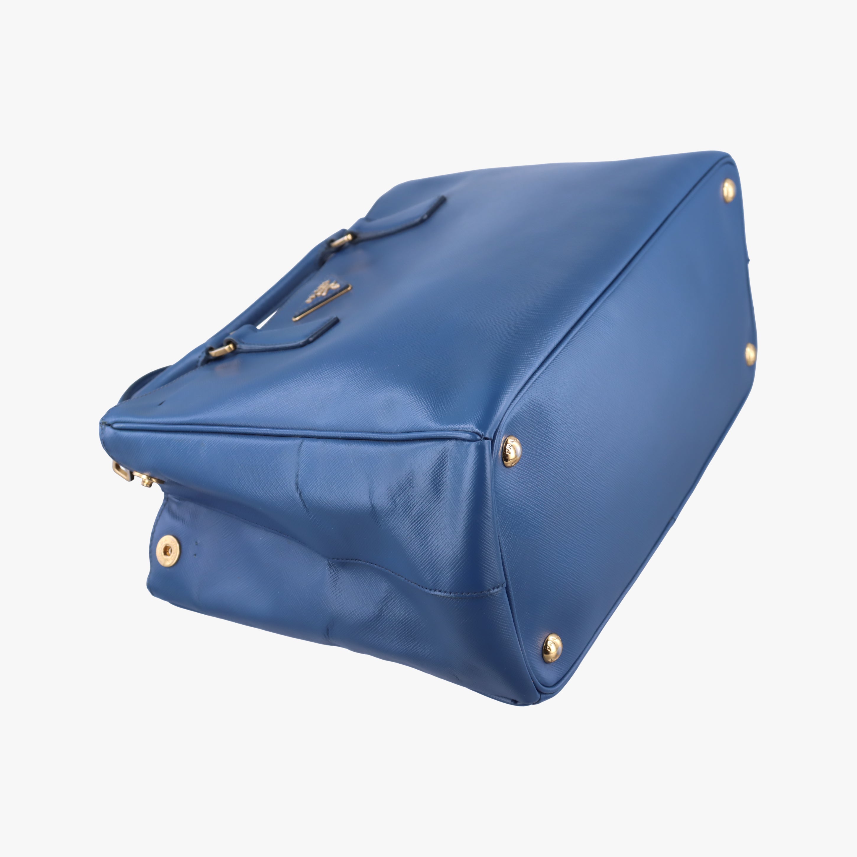 Pre-owned Prada Galleria Blue SAFFIANO Leather BN2274 shoulderbag | stylenewstar