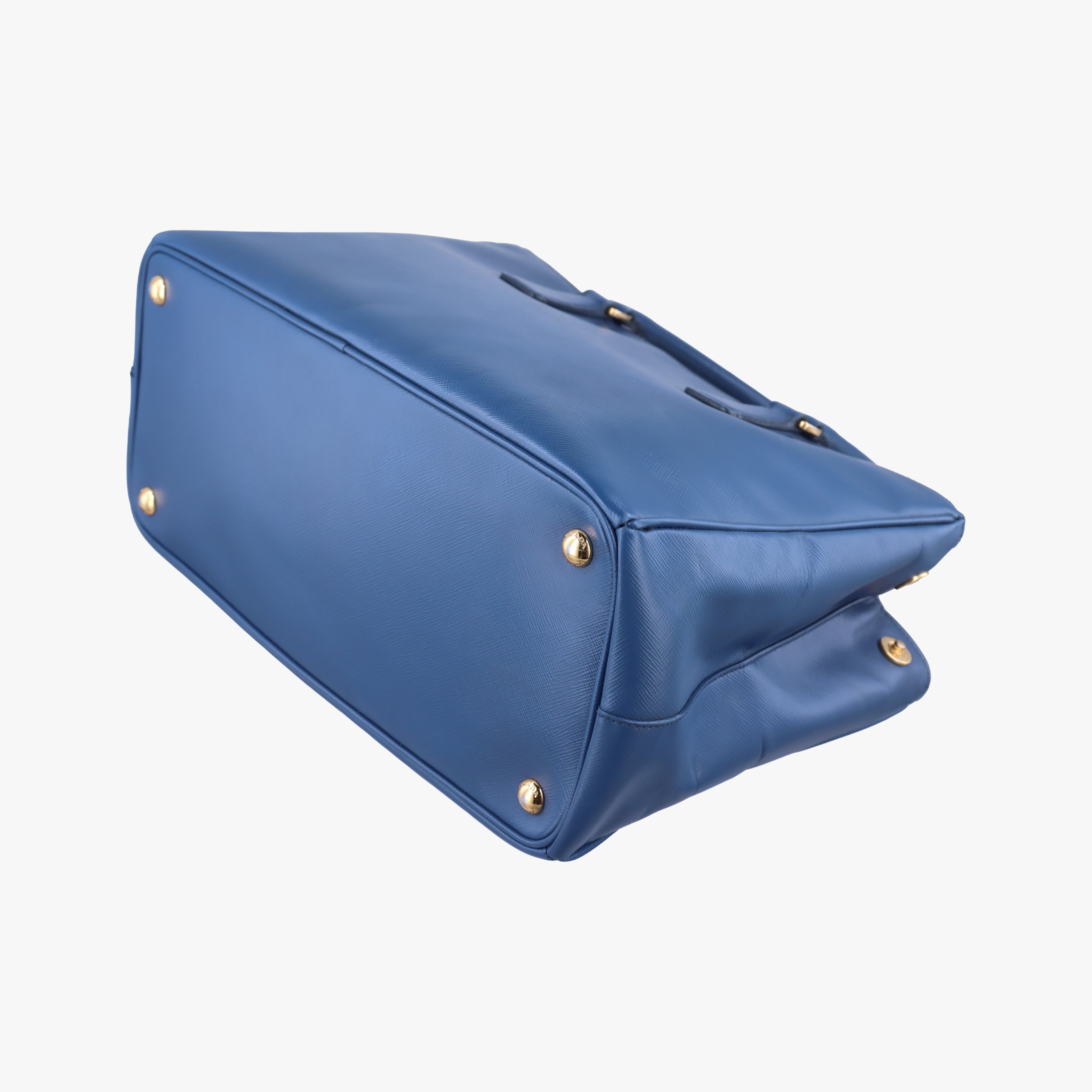 Pre-owned Prada Galleria Blue SAFFIANO Leather BN2274 shoulderbag | stylenewstar