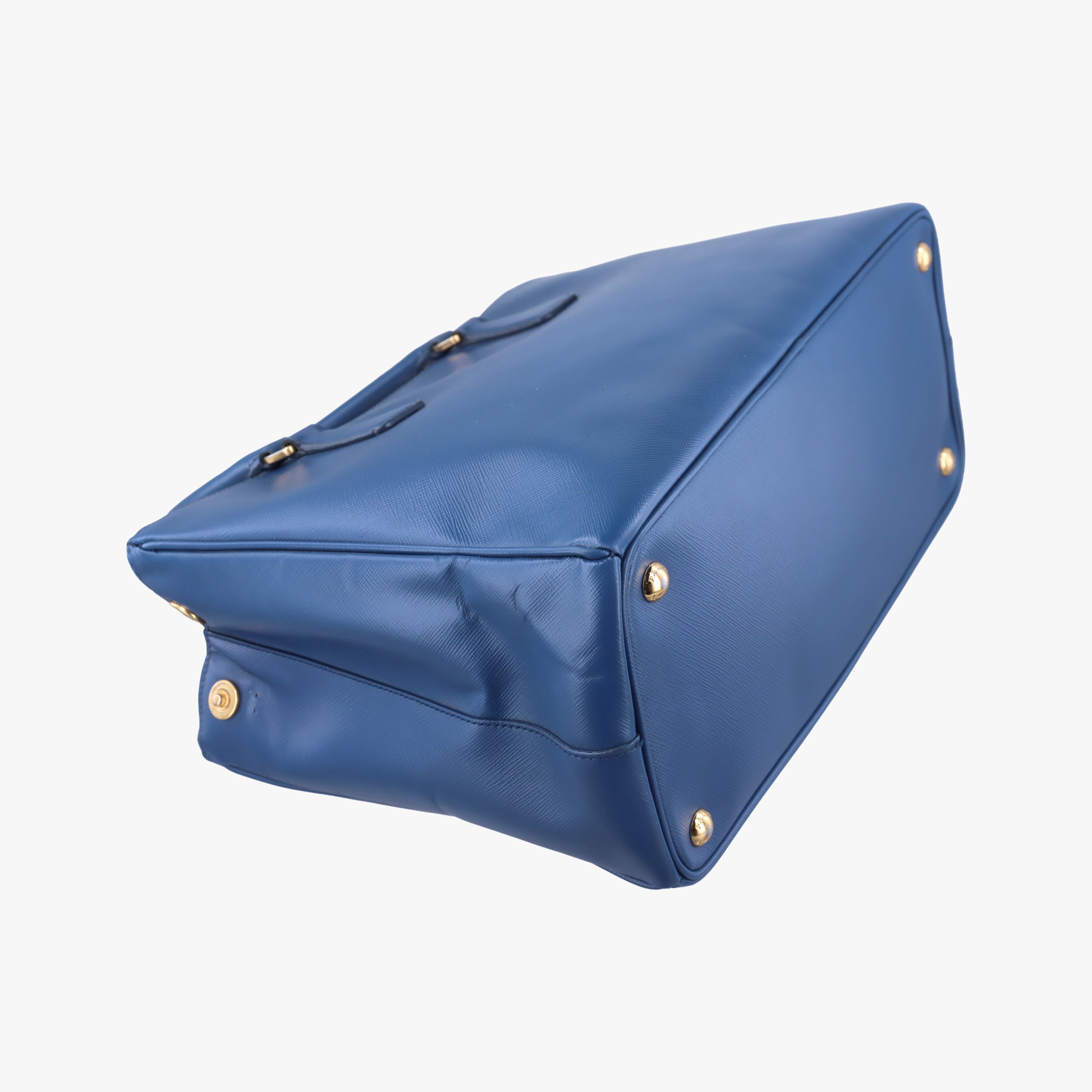 Pre-owned Prada Galleria Blue SAFFIANO Leather BN2274 shoulderbag | stylenewstar