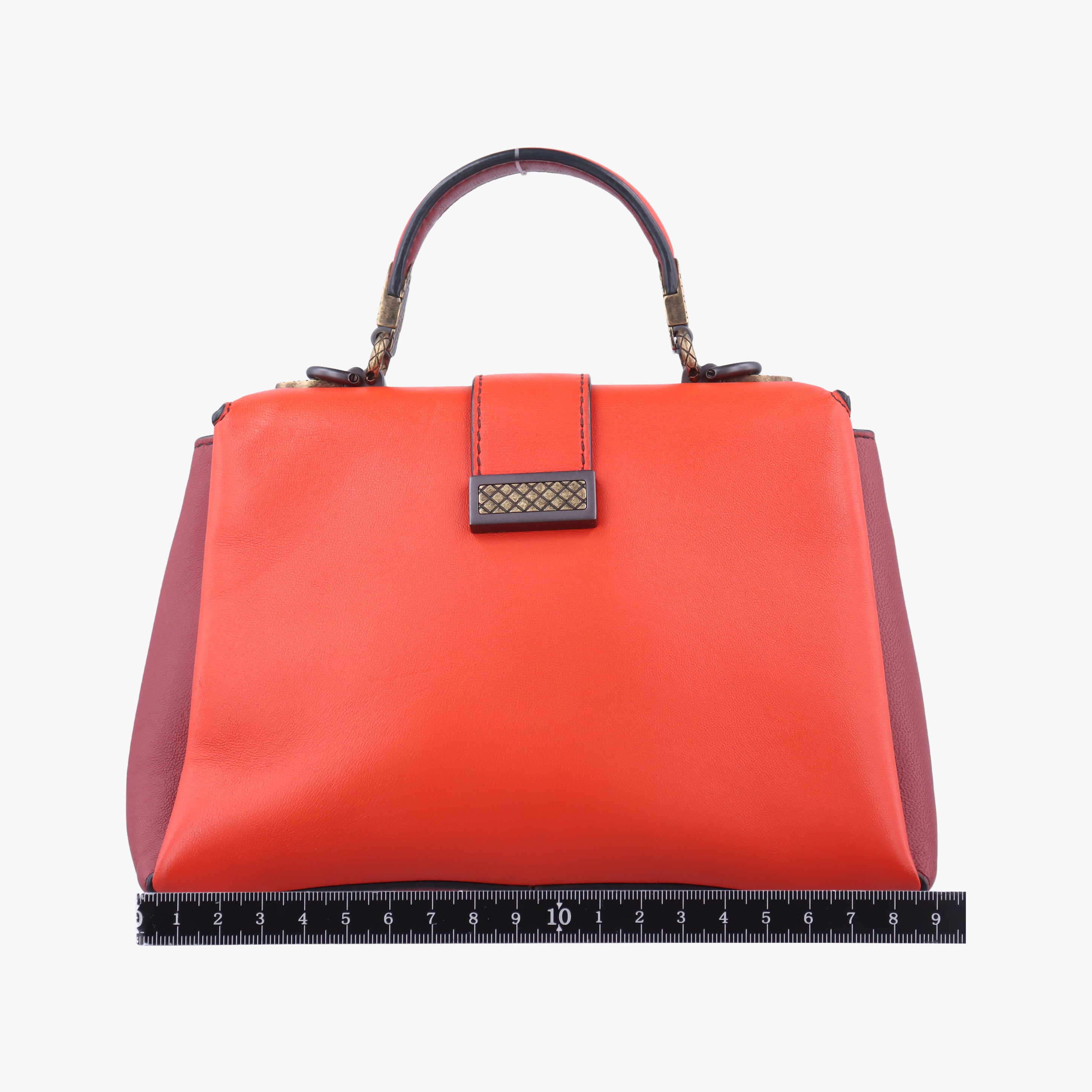 Vintage Bottega Veneta Piazza Burgundy×Red leather  shoulderbag | stylenewstar