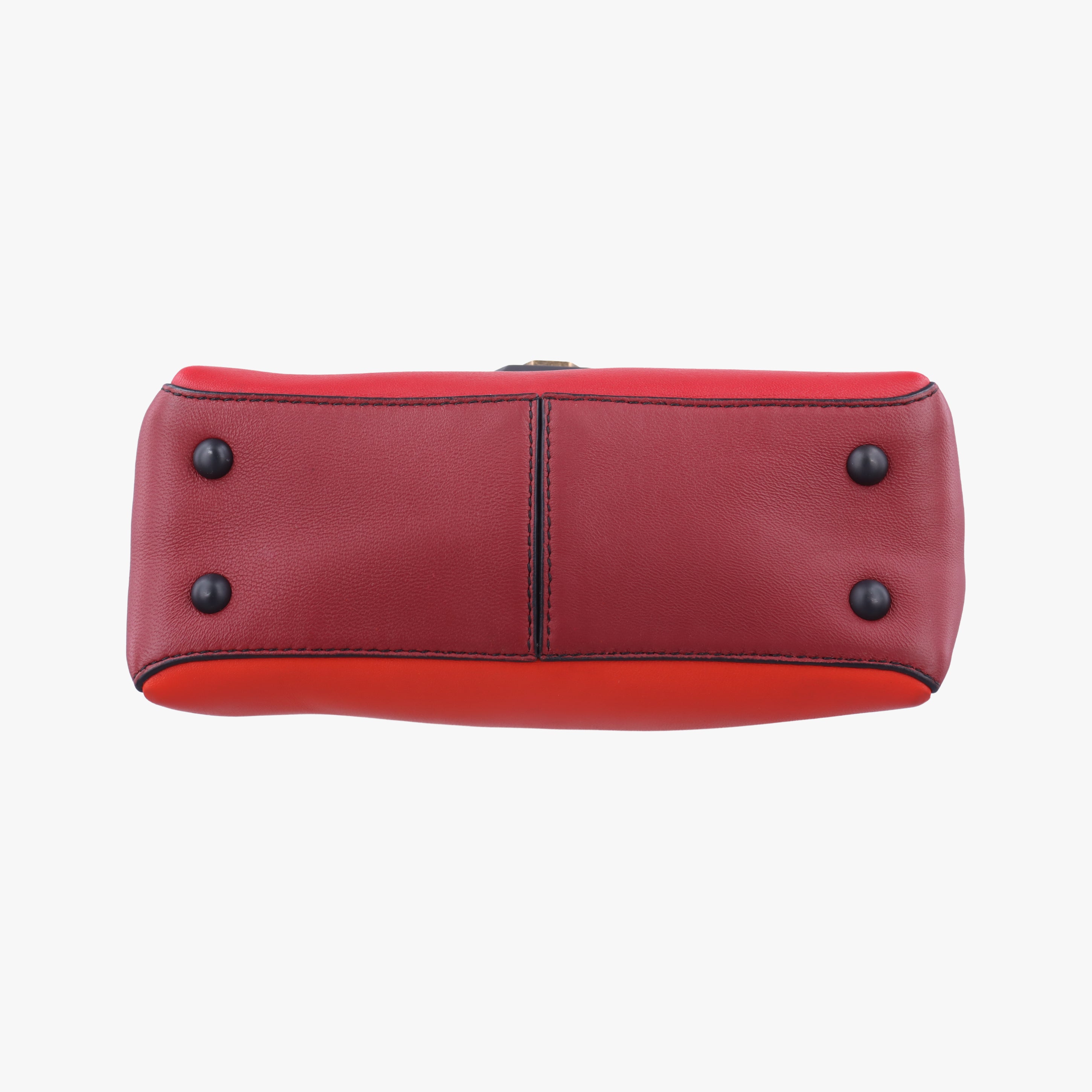 Vintage Bottega Veneta Piazza Burgundy×Red leather  shoulderbag | stylenewstar