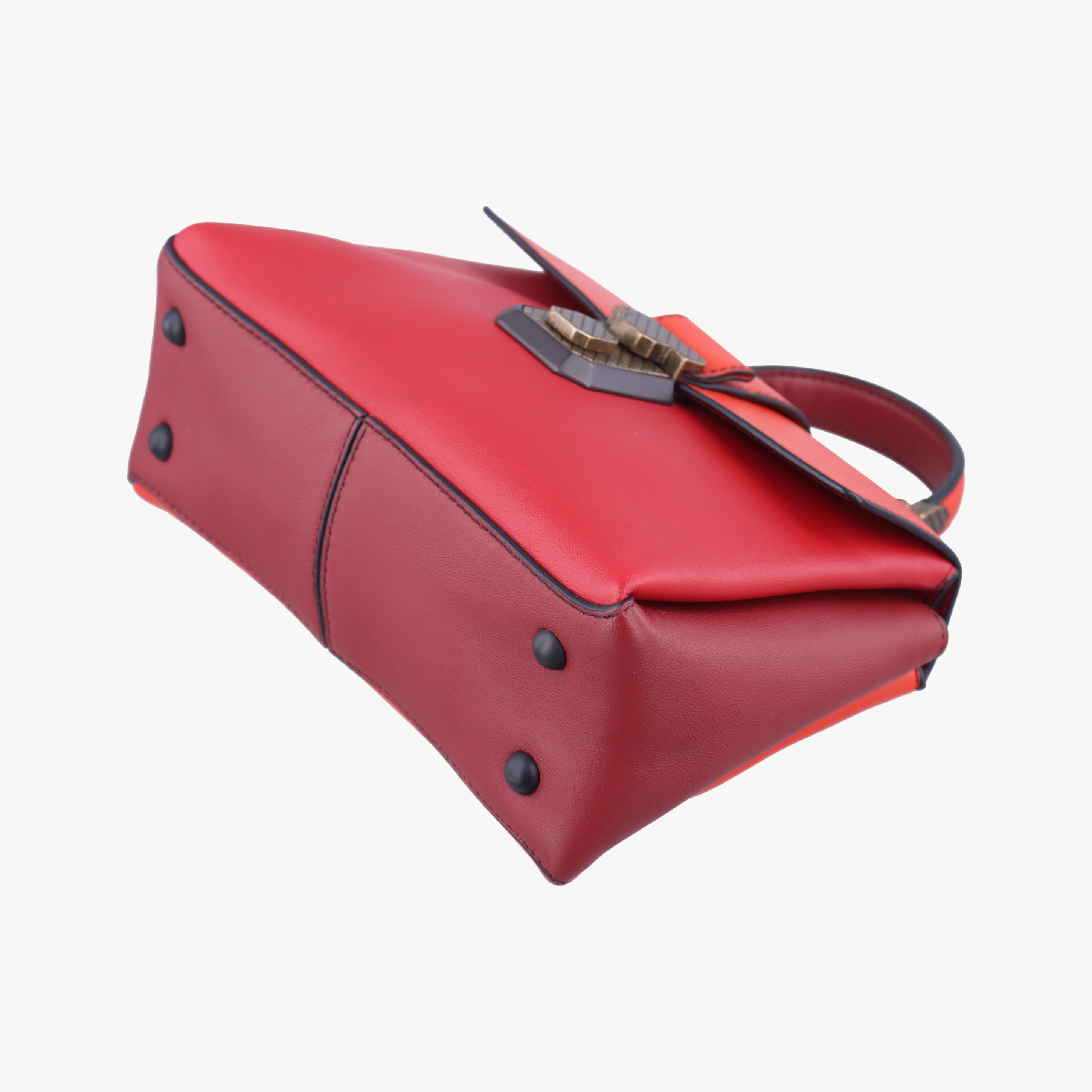 Vintage Bottega Veneta Piazza Burgundy×Red leather  shoulderbag | stylenewstar