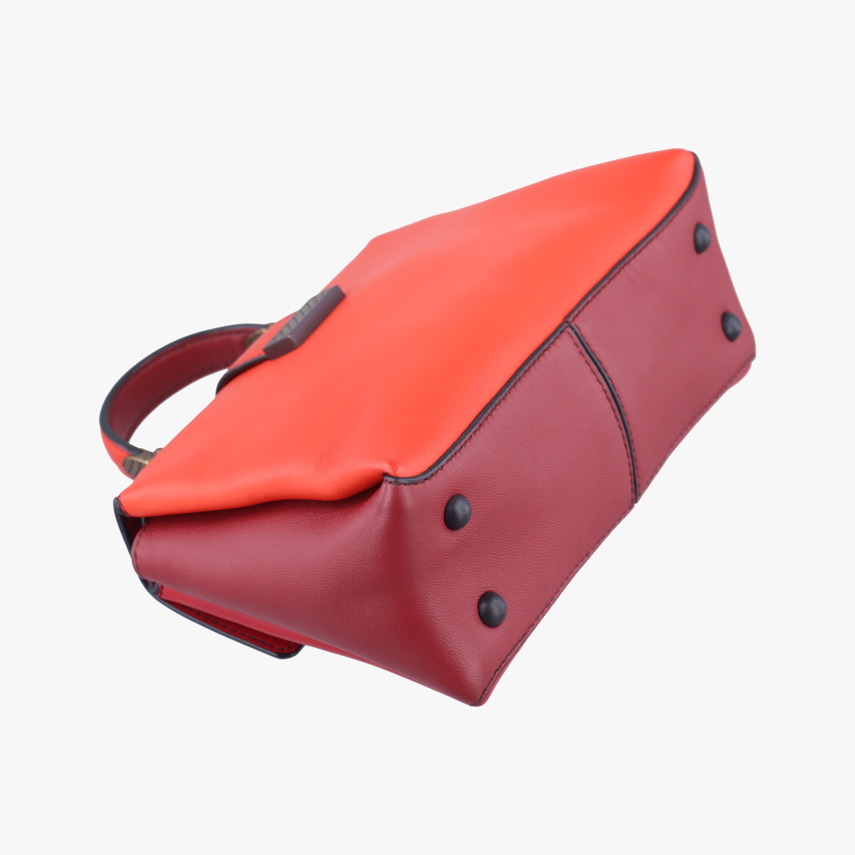 Vintage Bottega Veneta Piazza Burgundy×Red leather  shoulderbag | stylenewstar
