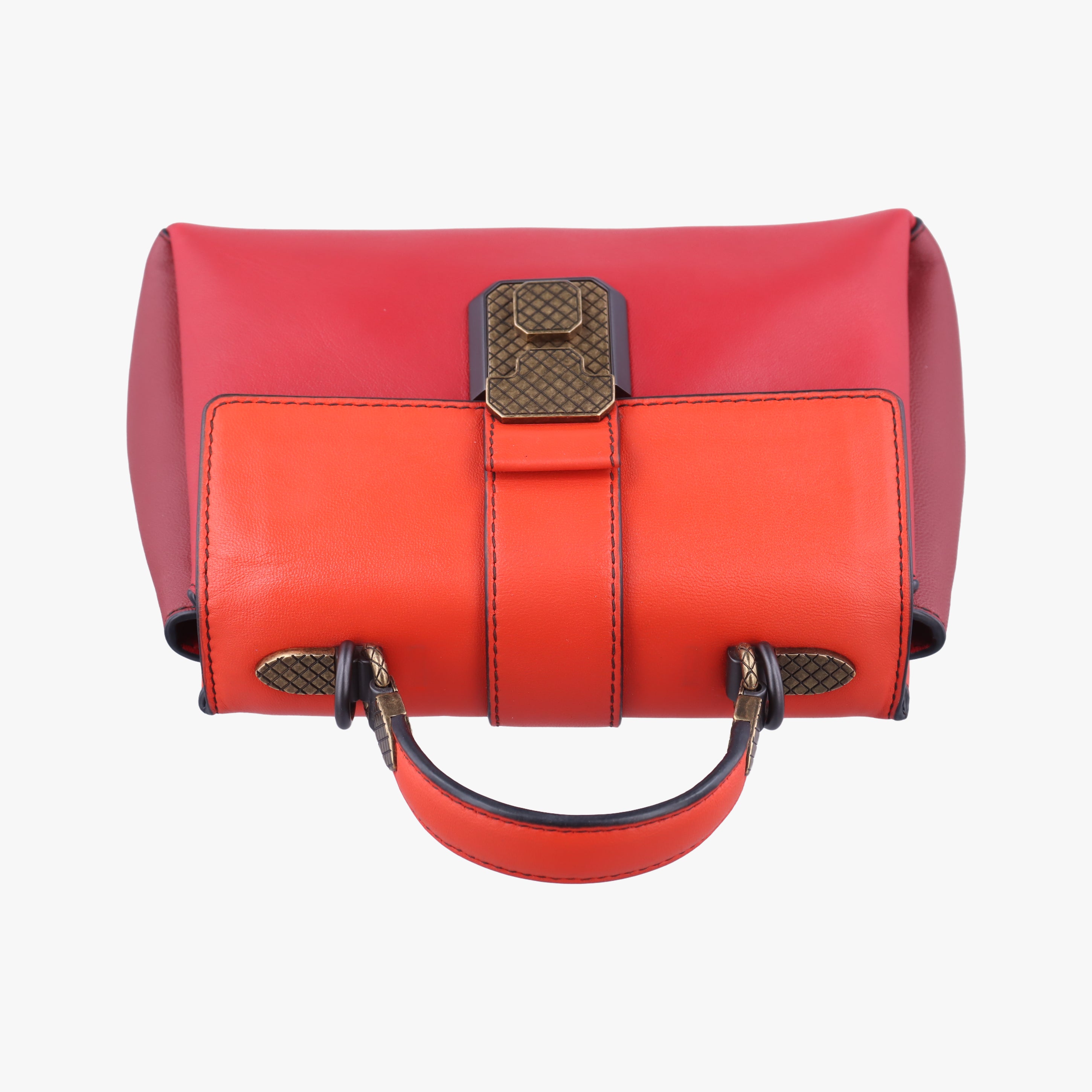 Vintage Bottega Veneta Piazza Burgundy×Red leather  shoulderbag | stylenewstar