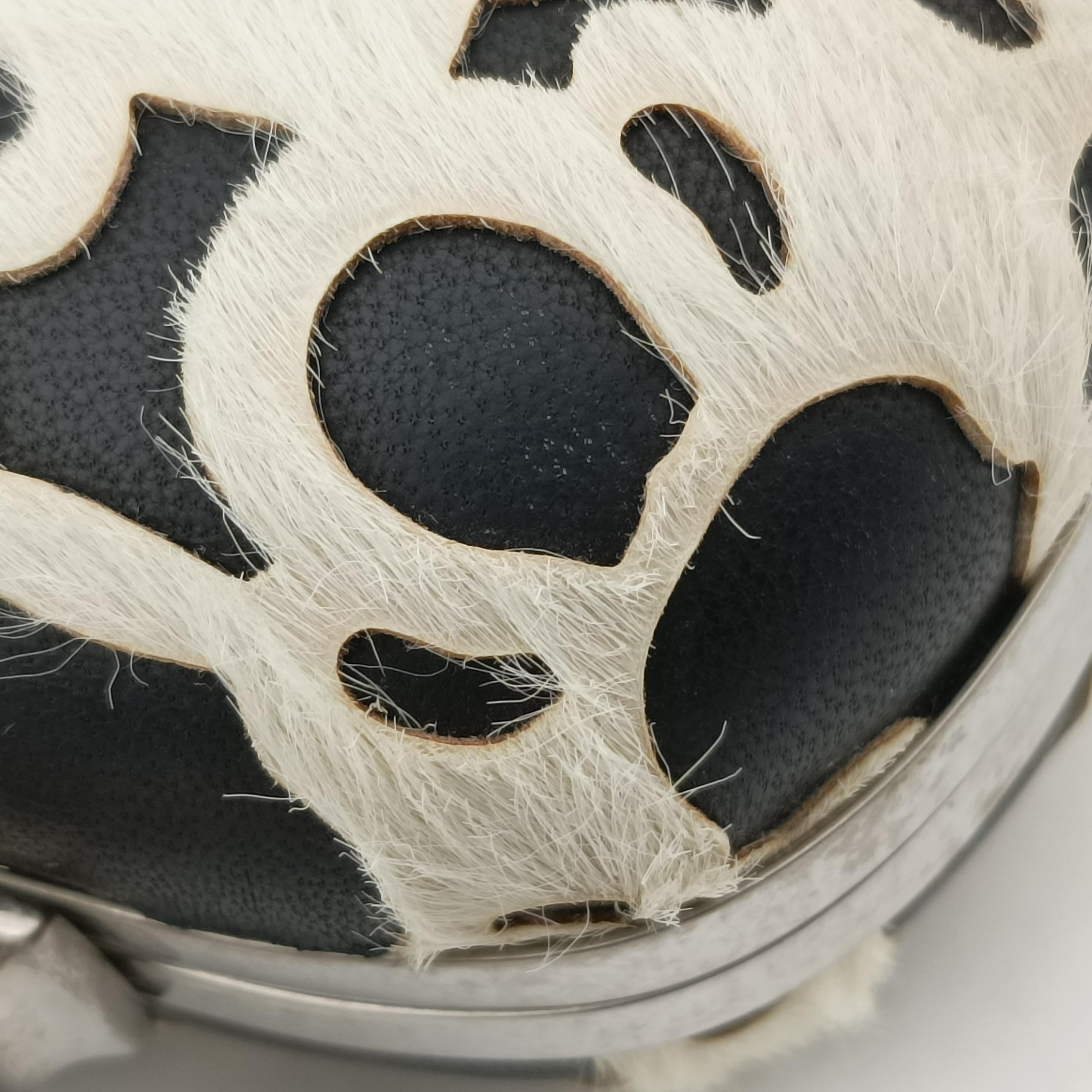 Pre-owned Alexander McQueen Knuckle Duster Black×white Leather×ponyhair  clutchbag | stylenewstar