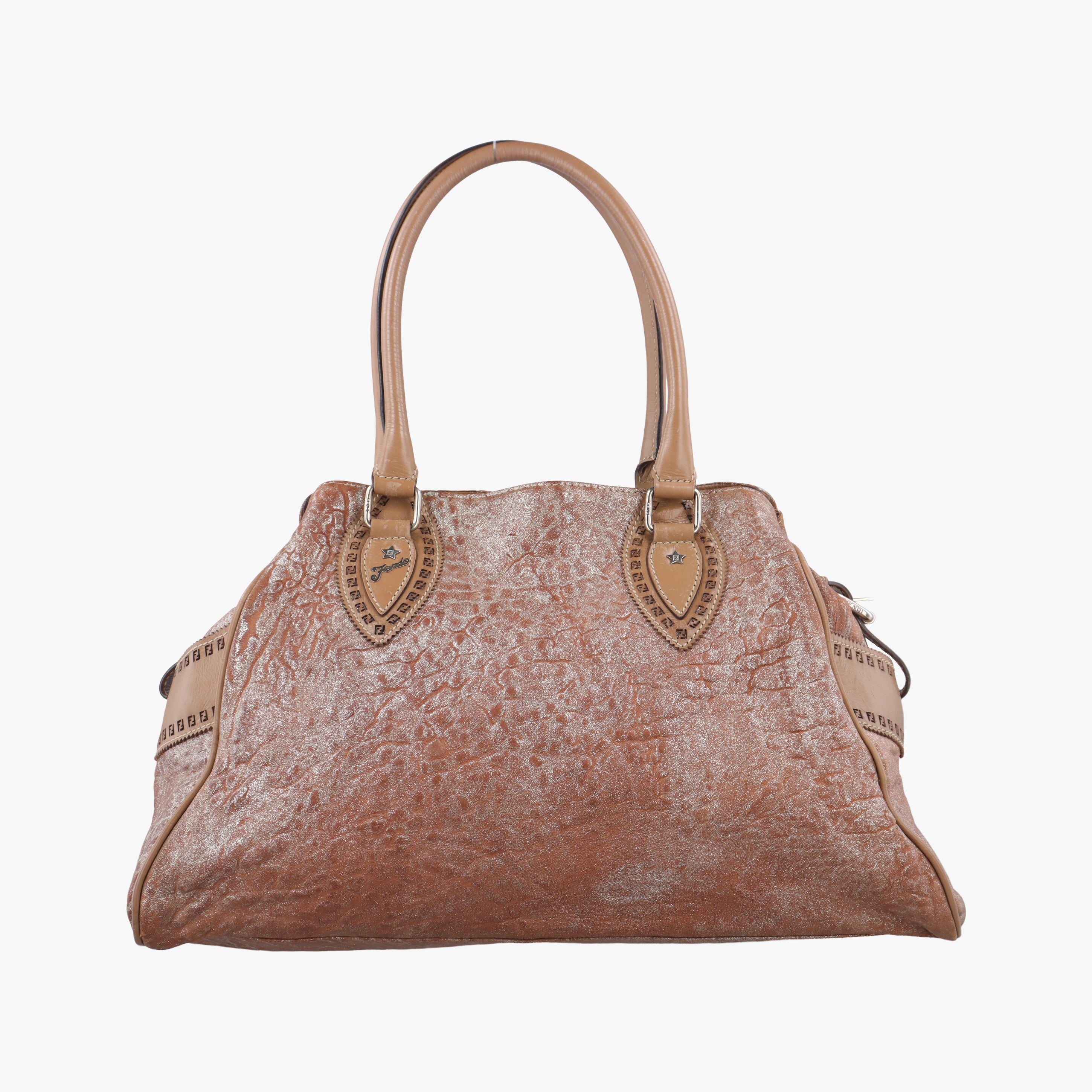 Pre-owned Fendi Etniko Brown Leather 8BN162 handbag | stylenewstar