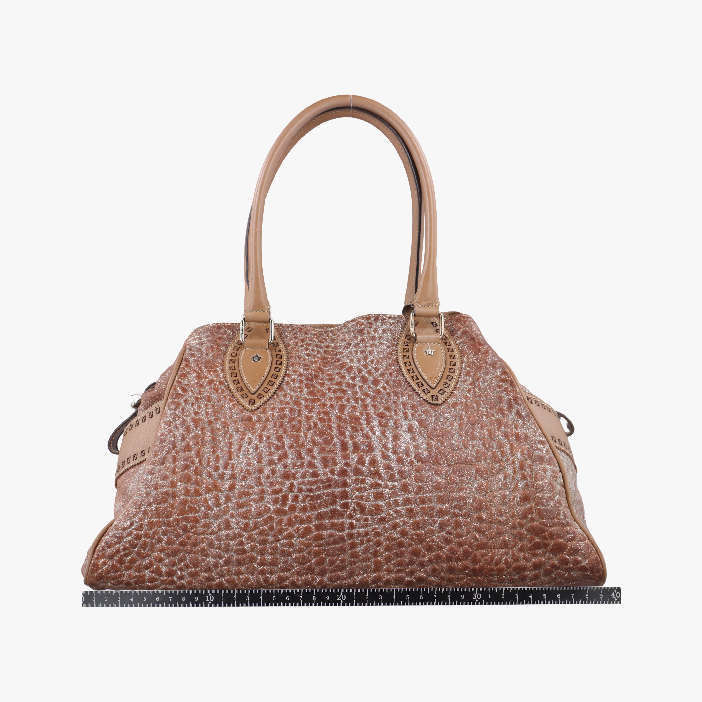 Pre-owned Fendi Etniko Brown Leather 8BN162 handbag | stylenewstar