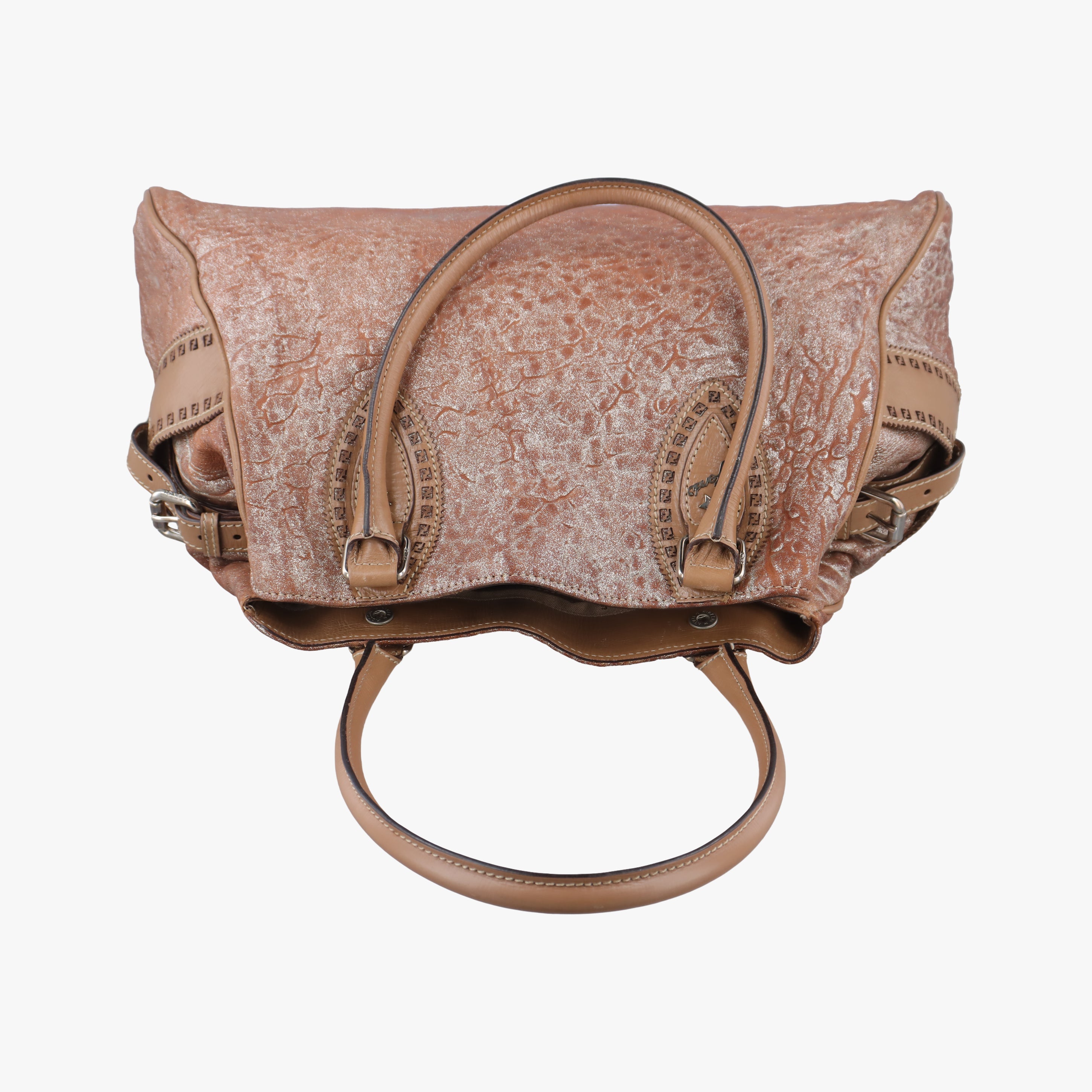 Pre-owned Fendi Etniko Brown Leather 8BN162 handbag | stylenewstar