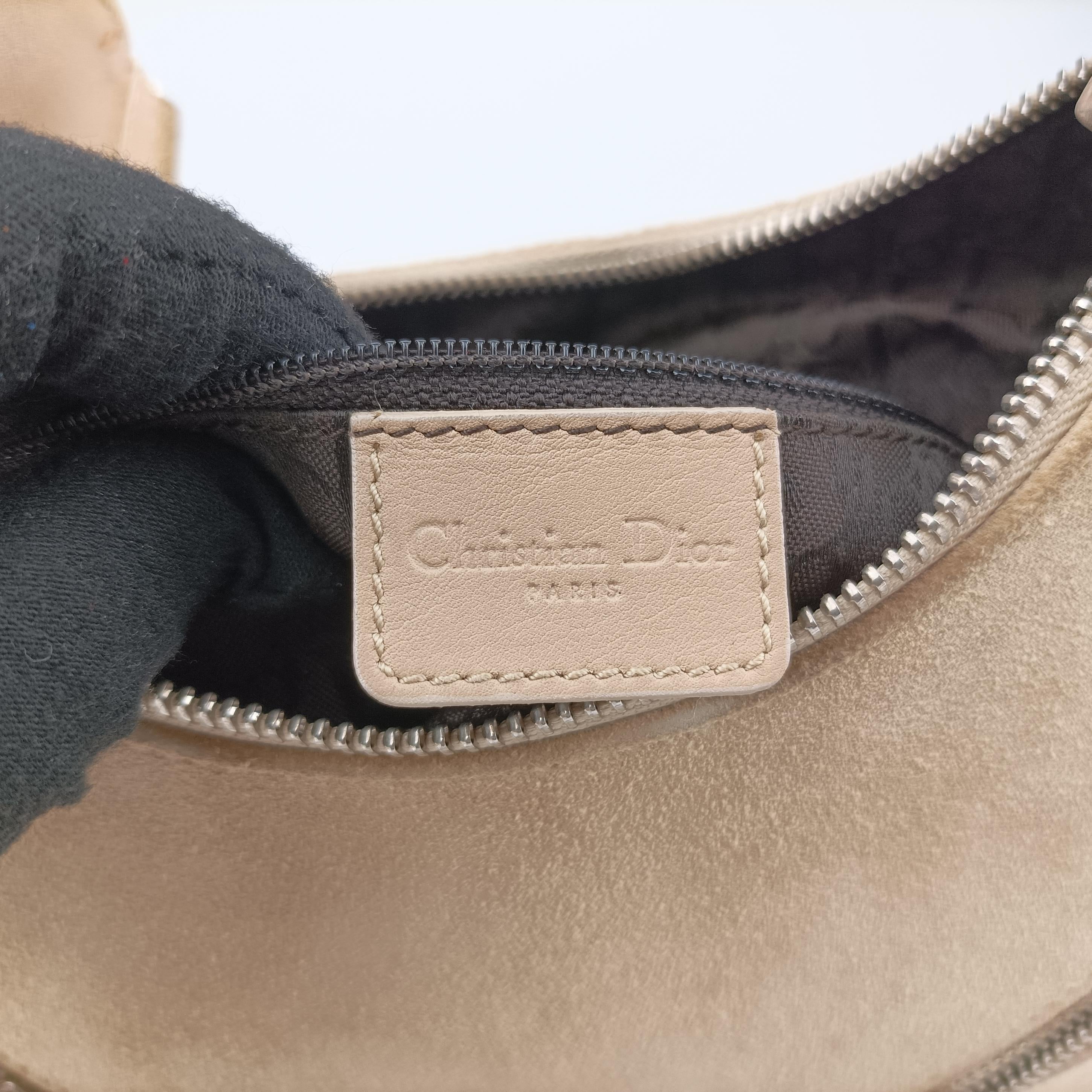 Pre-owned Christian Dior Admit It Beige suede  shoulderbag | stylenewstar