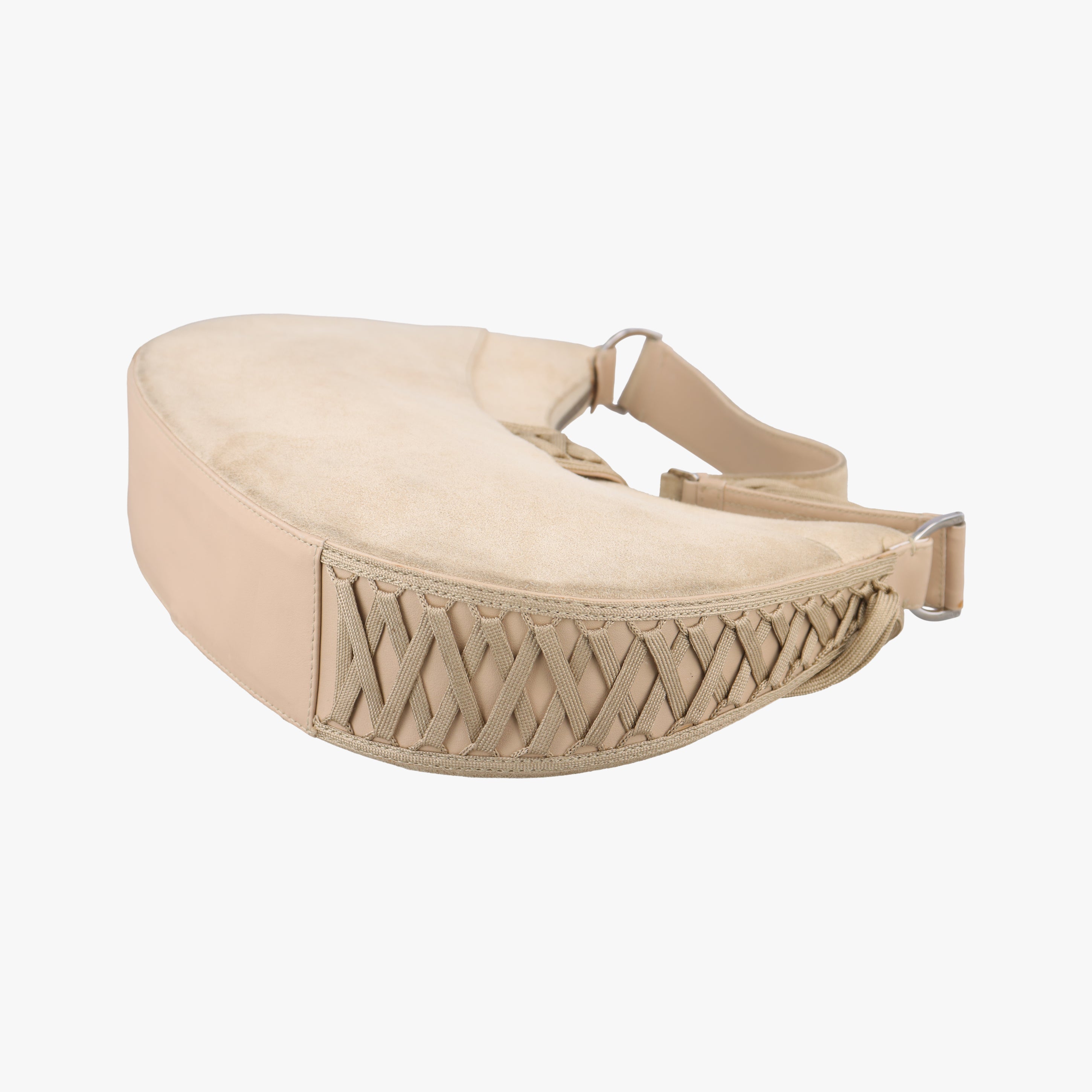 Pre-owned Christian Dior Admit It Beige suede  shoulderbag | stylenewstar