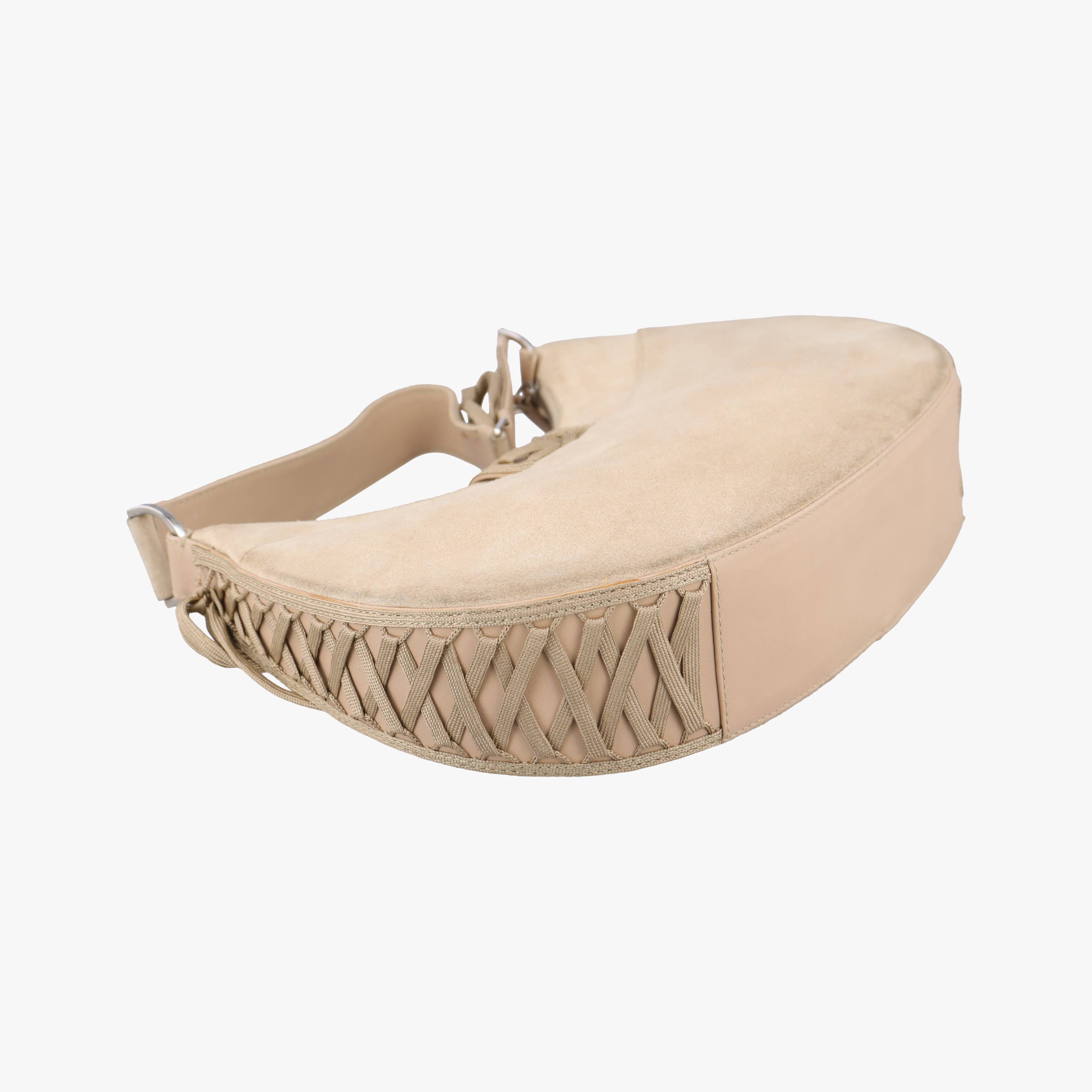Pre-owned Christian Dior Admit It Beige suede  shoulderbag | stylenewstar