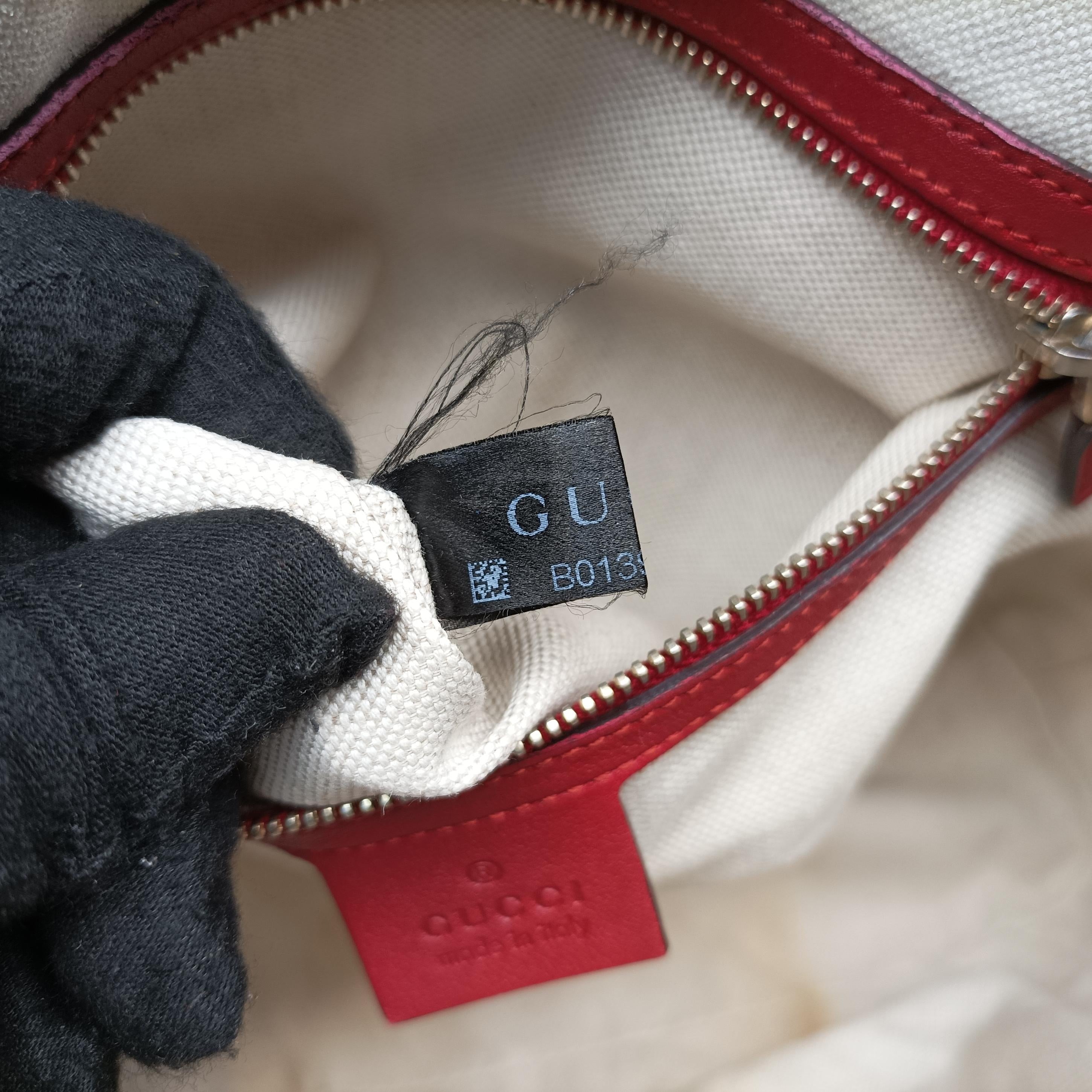 Pre-owned Gucci Microguccissima Red Patent 309617 shoulderbag | stylenewstar