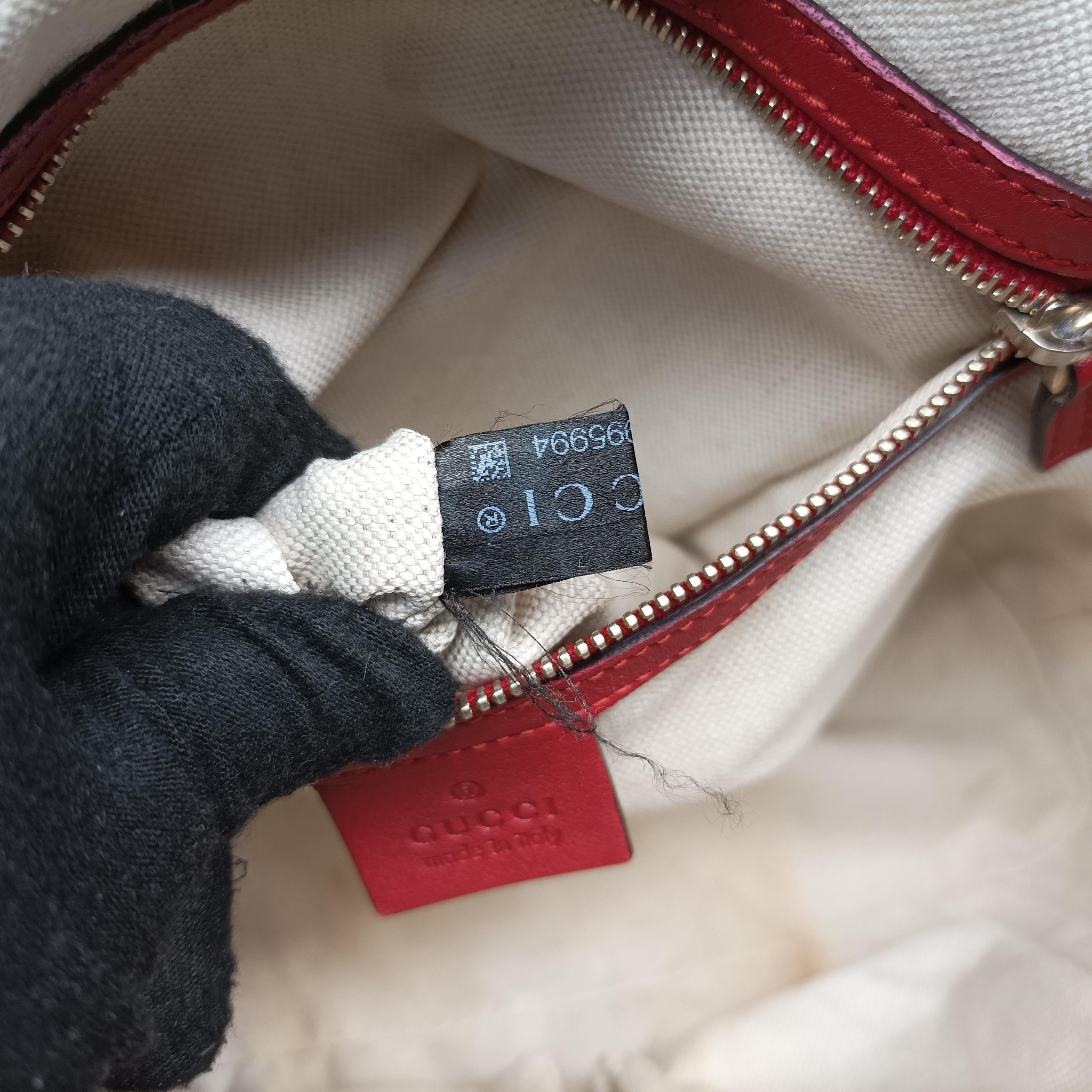 Pre-owned Gucci Microguccissima Red Patent 309617 shoulderbag | stylenewstar