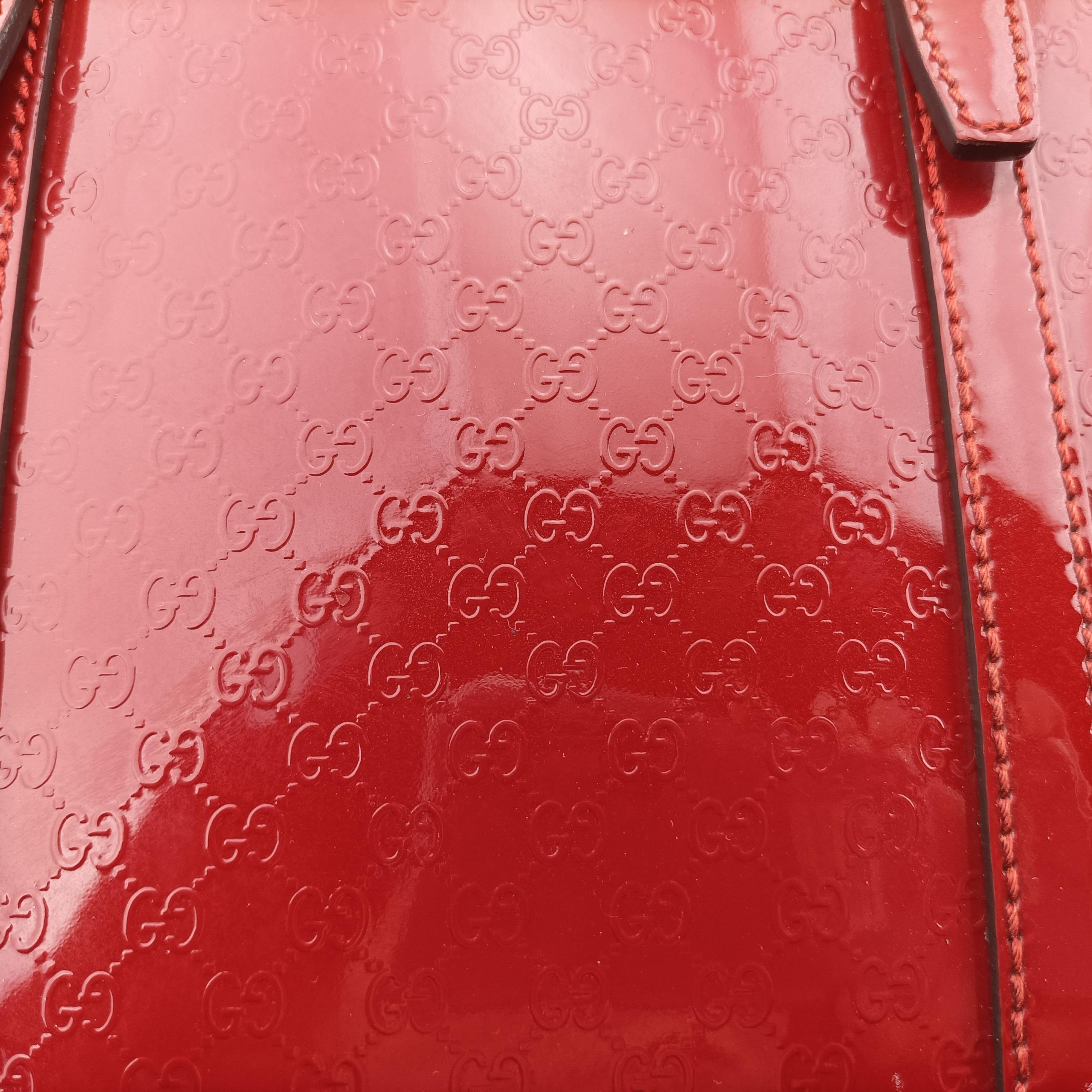 Pre-owned Gucci Microguccissima Red Patent 309617 shoulderbag | stylenewstar