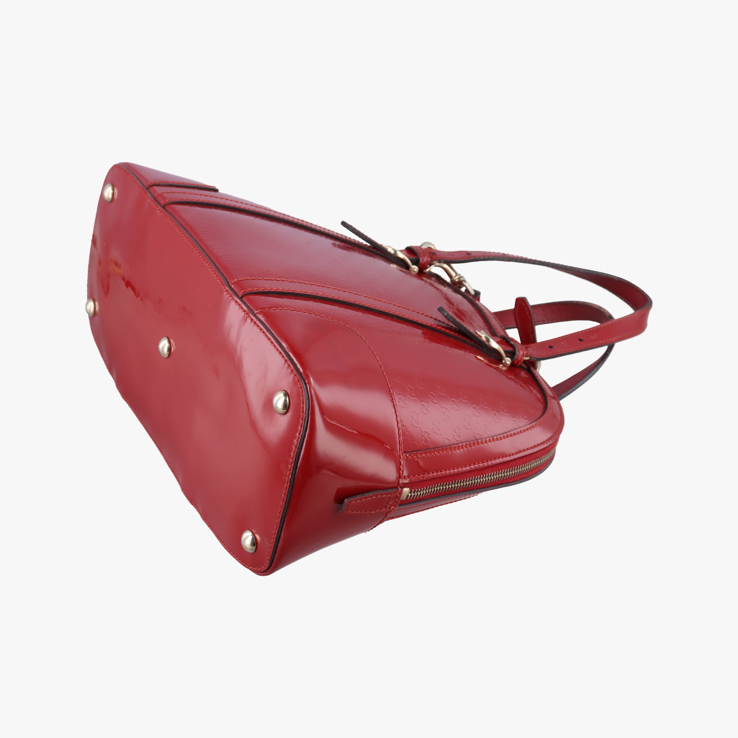 Pre-owned Gucci Microguccissima Red Patent 309617 shoulderbag | stylenewstar