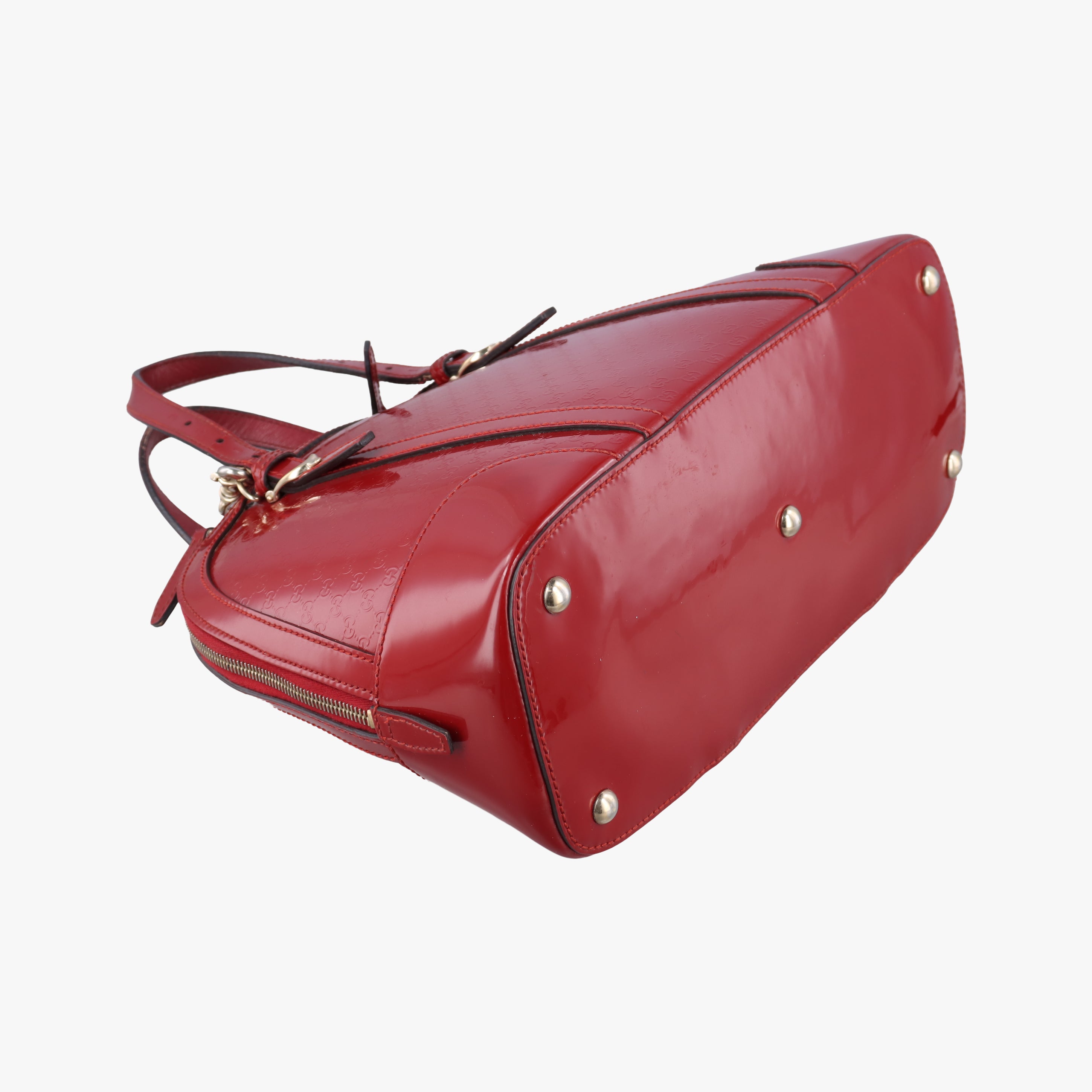 Pre-owned Gucci Microguccissima Red Patent 309617 shoulderbag | stylenewstar