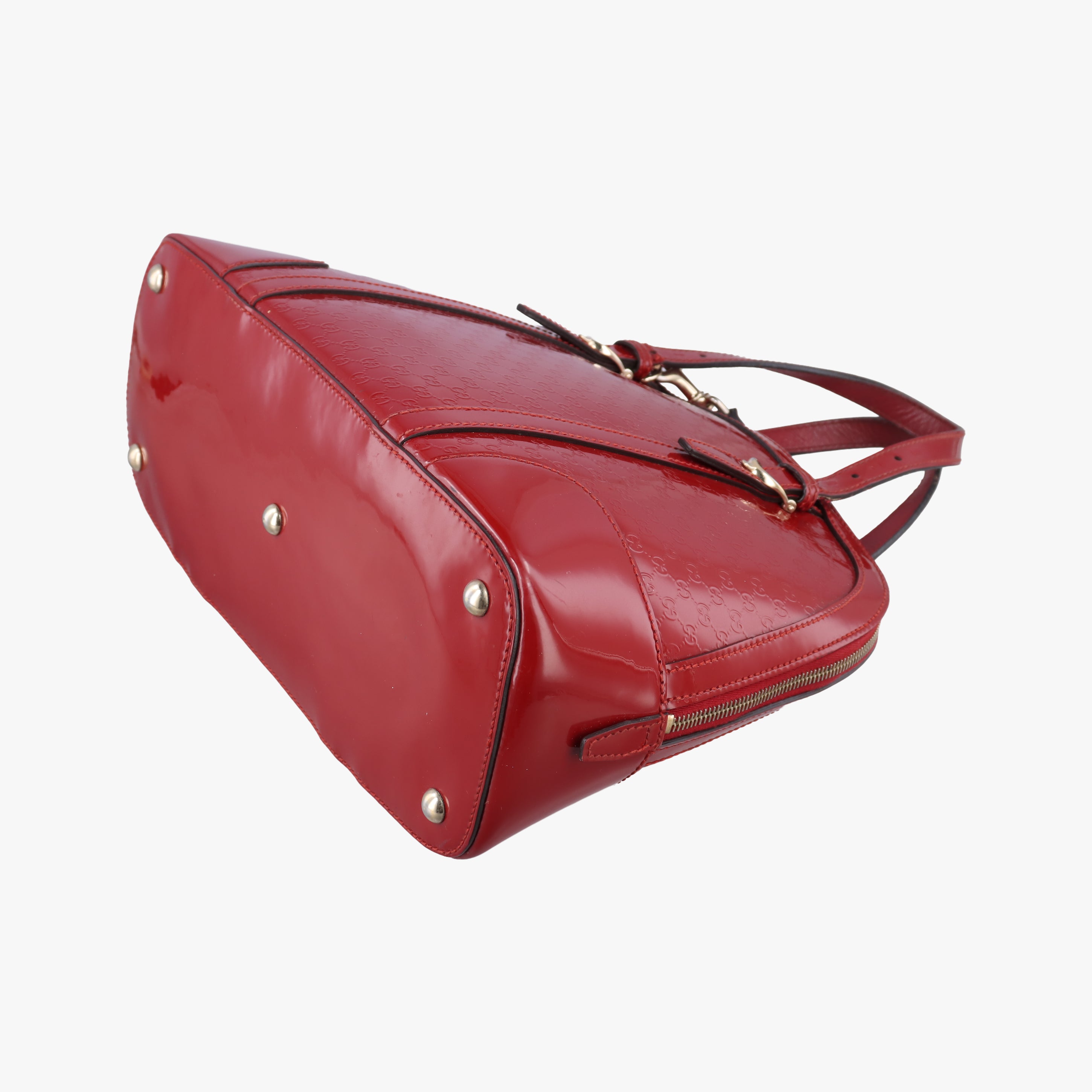 Pre-owned Gucci Microguccissima Red Patent 309617 shoulderbag | stylenewstar