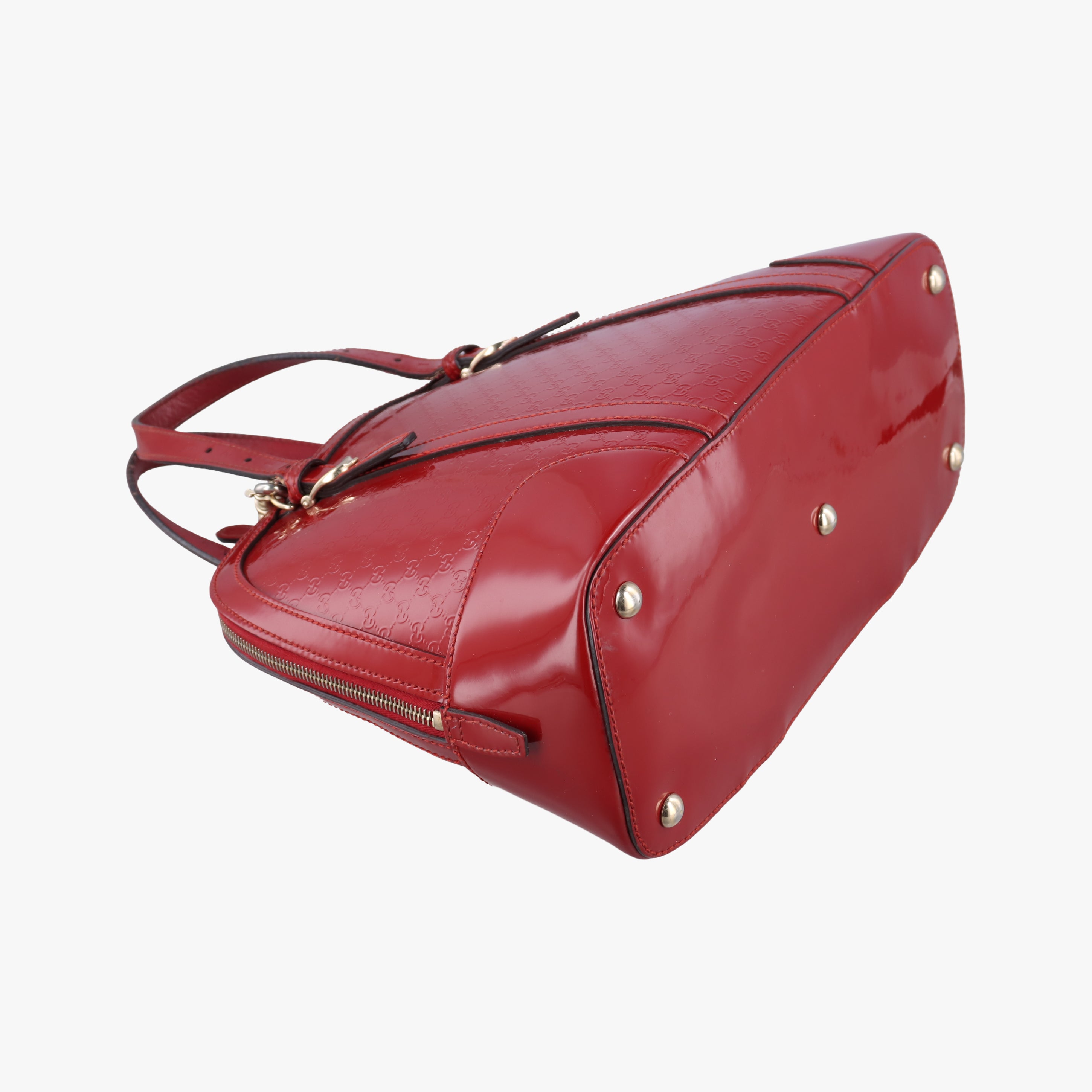 Pre-owned Gucci Microguccissima Red Patent 309617 shoulderbag | stylenewstar