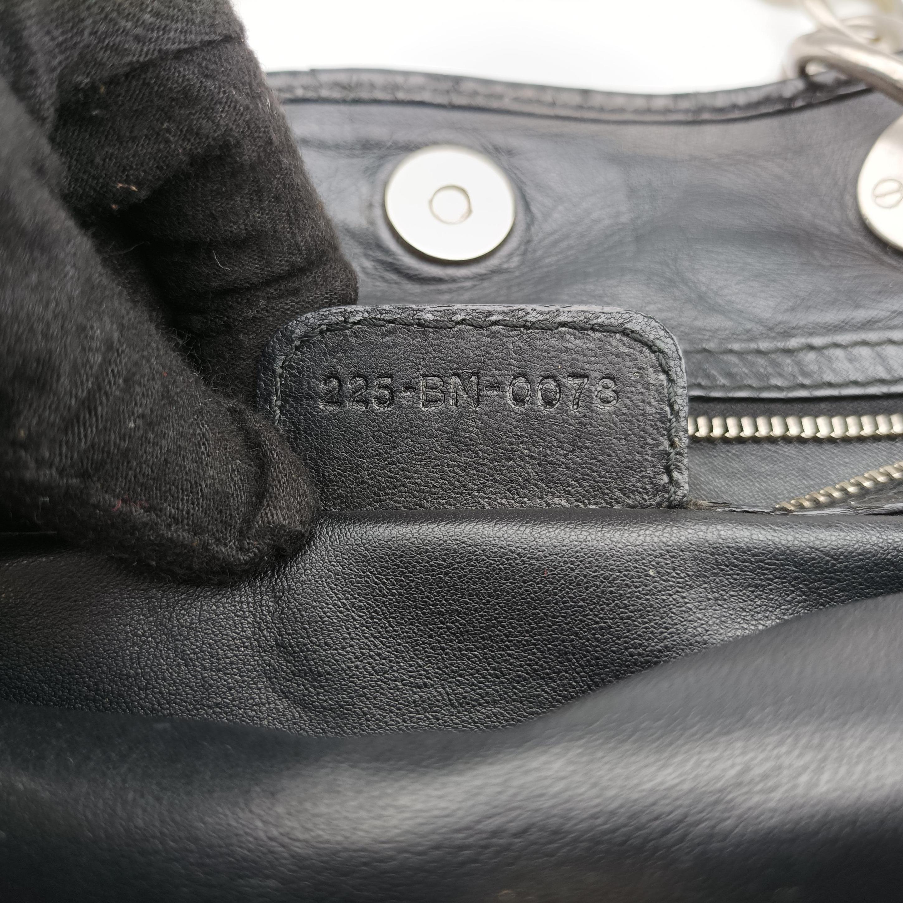 Vintage Christian Dior Lady Dior Soft Woven Shopping Tote Black lambskin  shoulderbag | stylenewstar