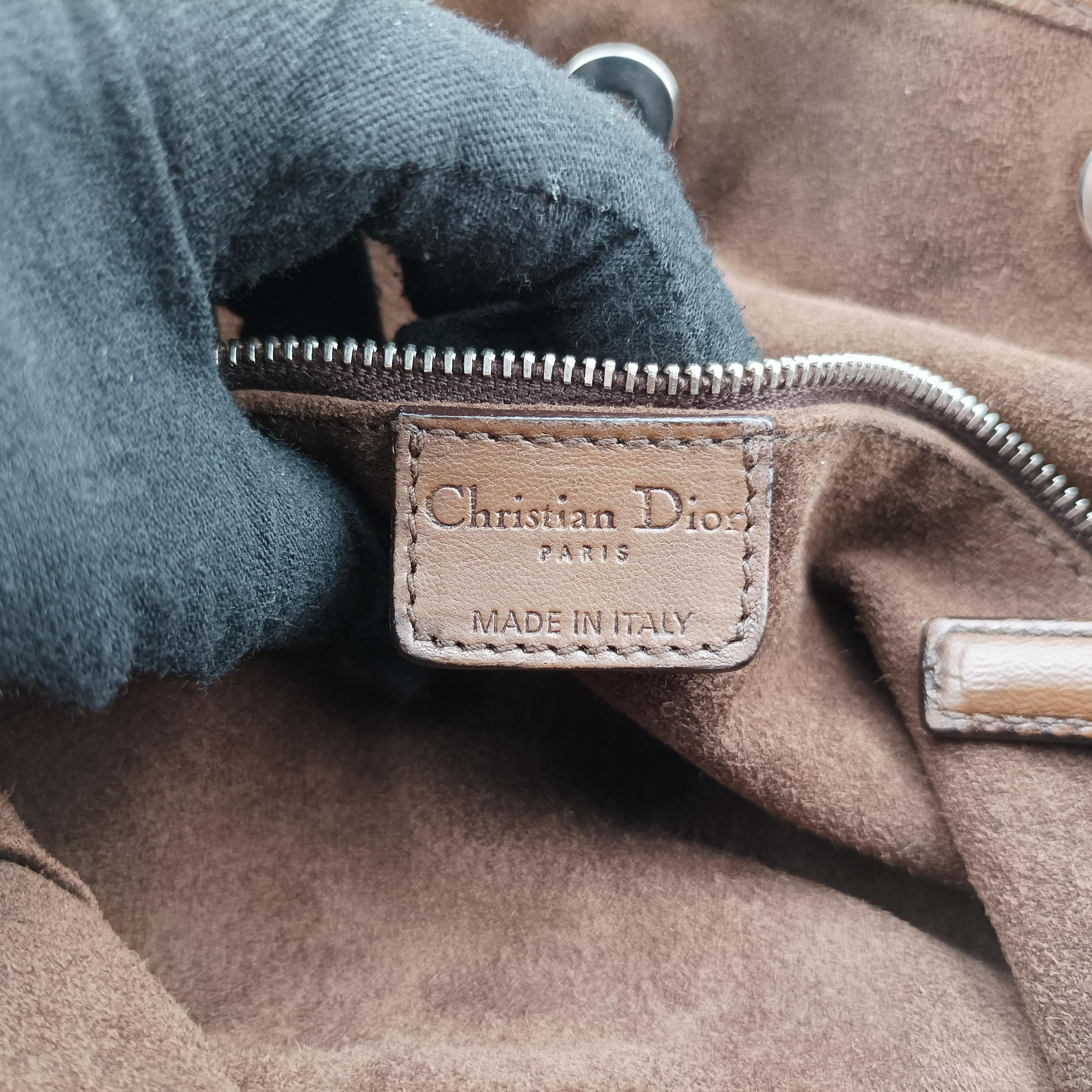 Vintage Christian Dior Cannage Dior Soft Shopping Brown lambskin  handbag | stylenewstar