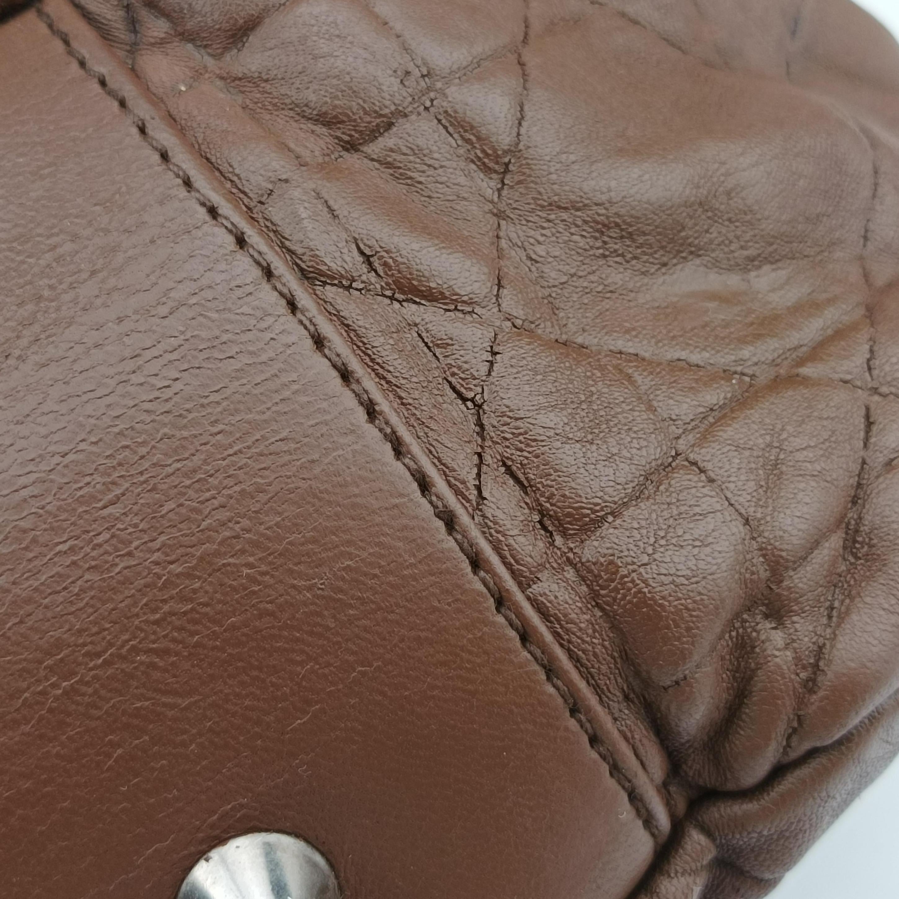 Vintage Christian Dior Cannage Dior Soft Shopping Brown lambskin  handbag | stylenewstar