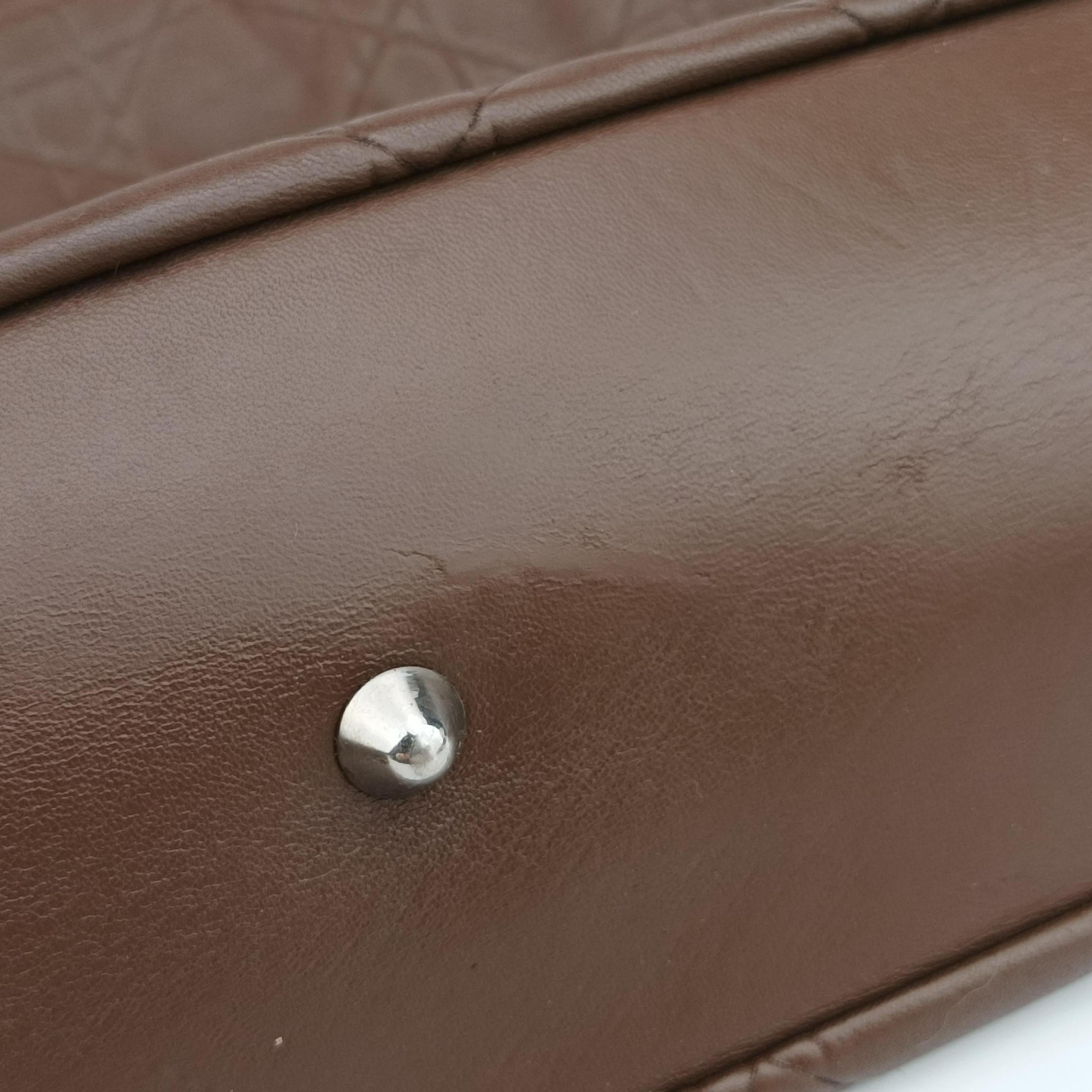 Vintage Christian Dior Cannage Dior Soft Shopping Brown lambskin  handbag | stylenewstar