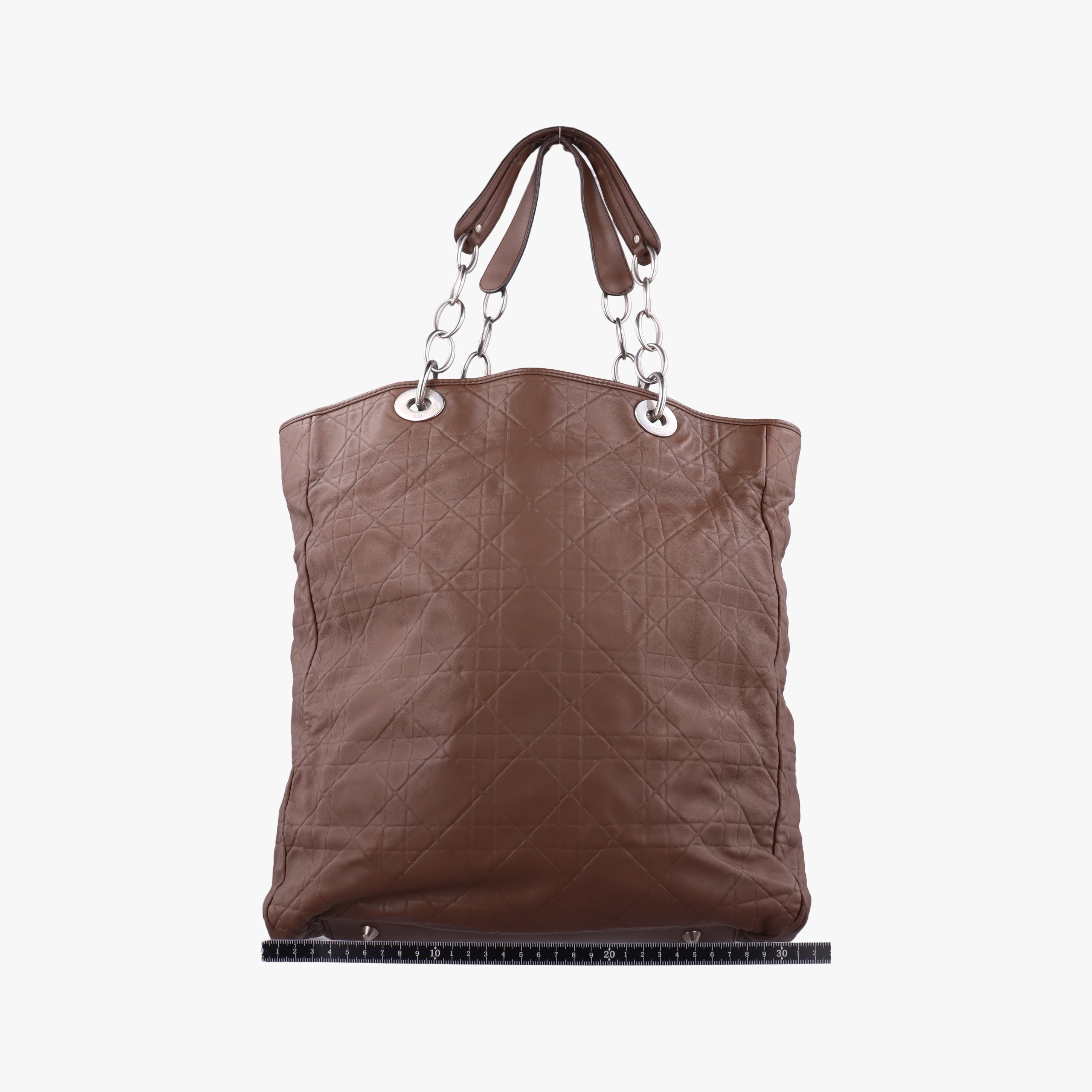 Vintage Christian Dior Cannage Dior Soft Shopping Brown lambskin  handbag | stylenewstar