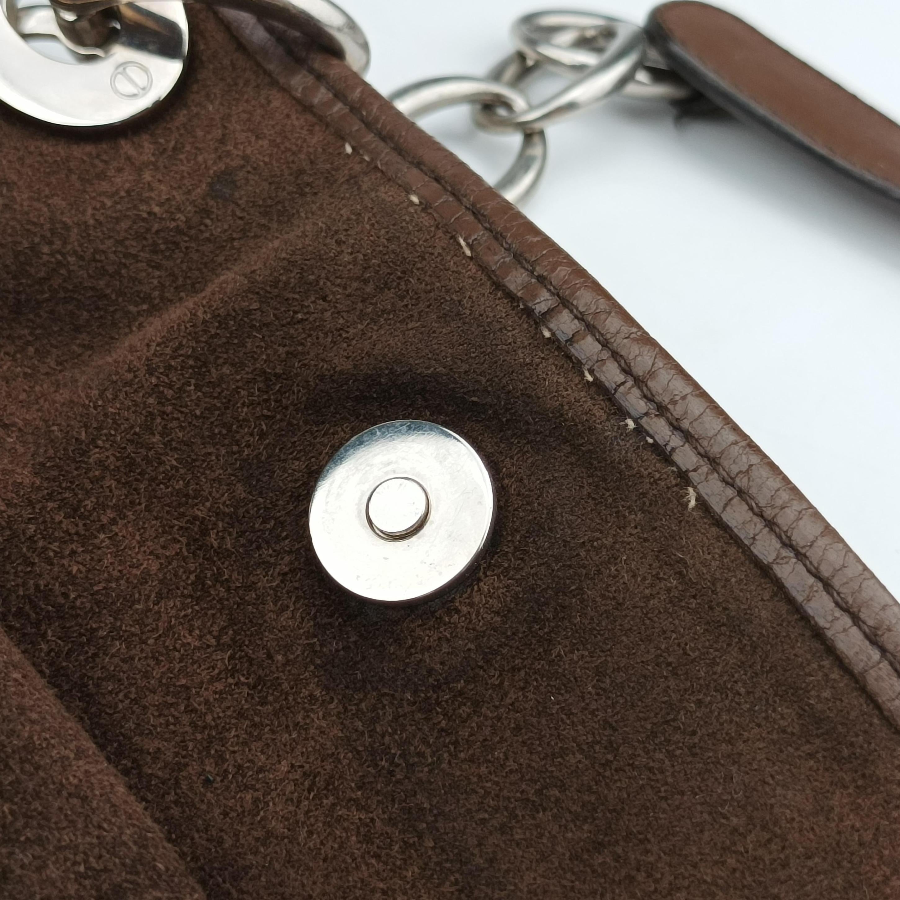 Vintage Christian Dior Cannage Dior Soft Shopping Brown lambskin  handbag | stylenewstar