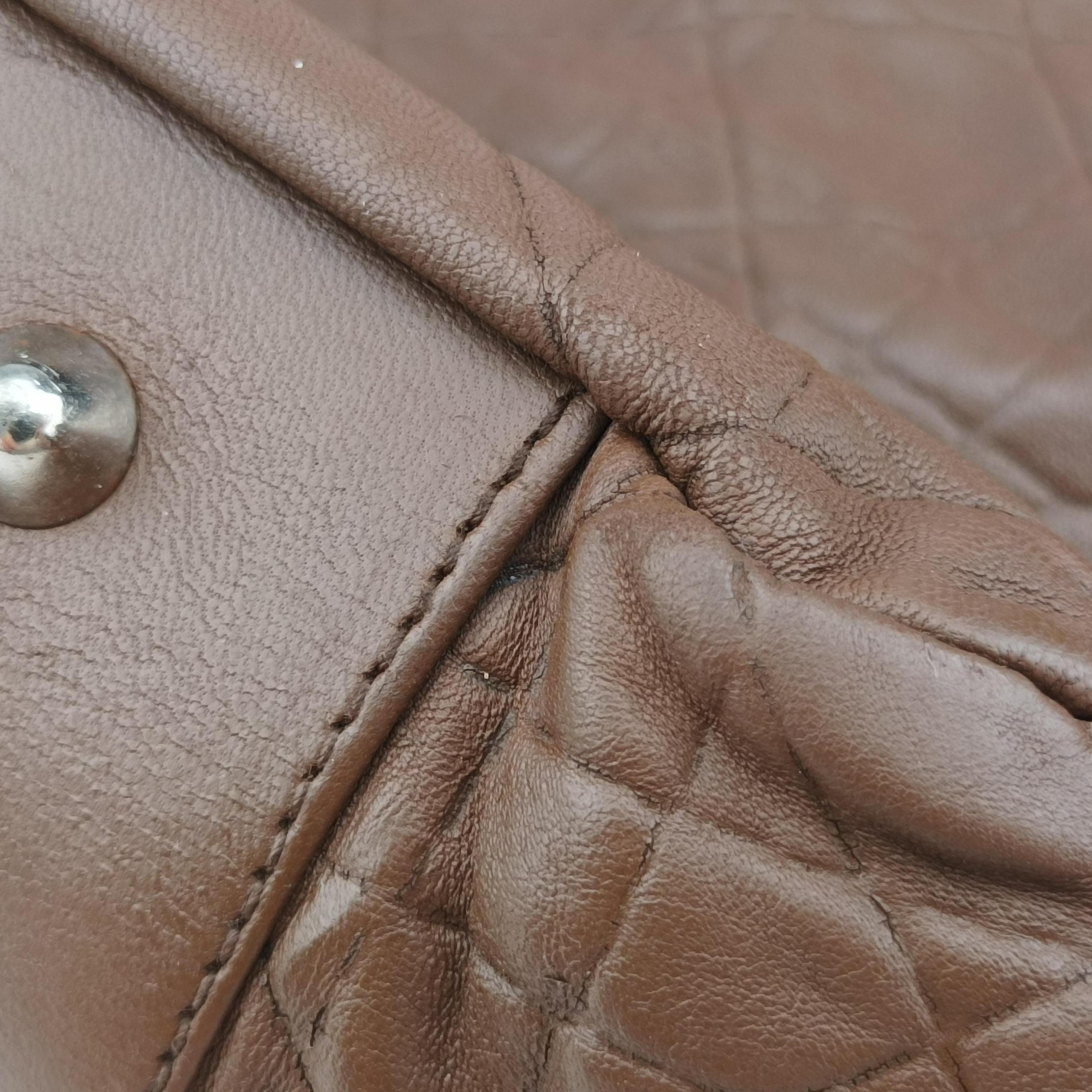 Vintage Christian Dior Cannage Dior Soft Shopping Brown lambskin  handbag | stylenewstar