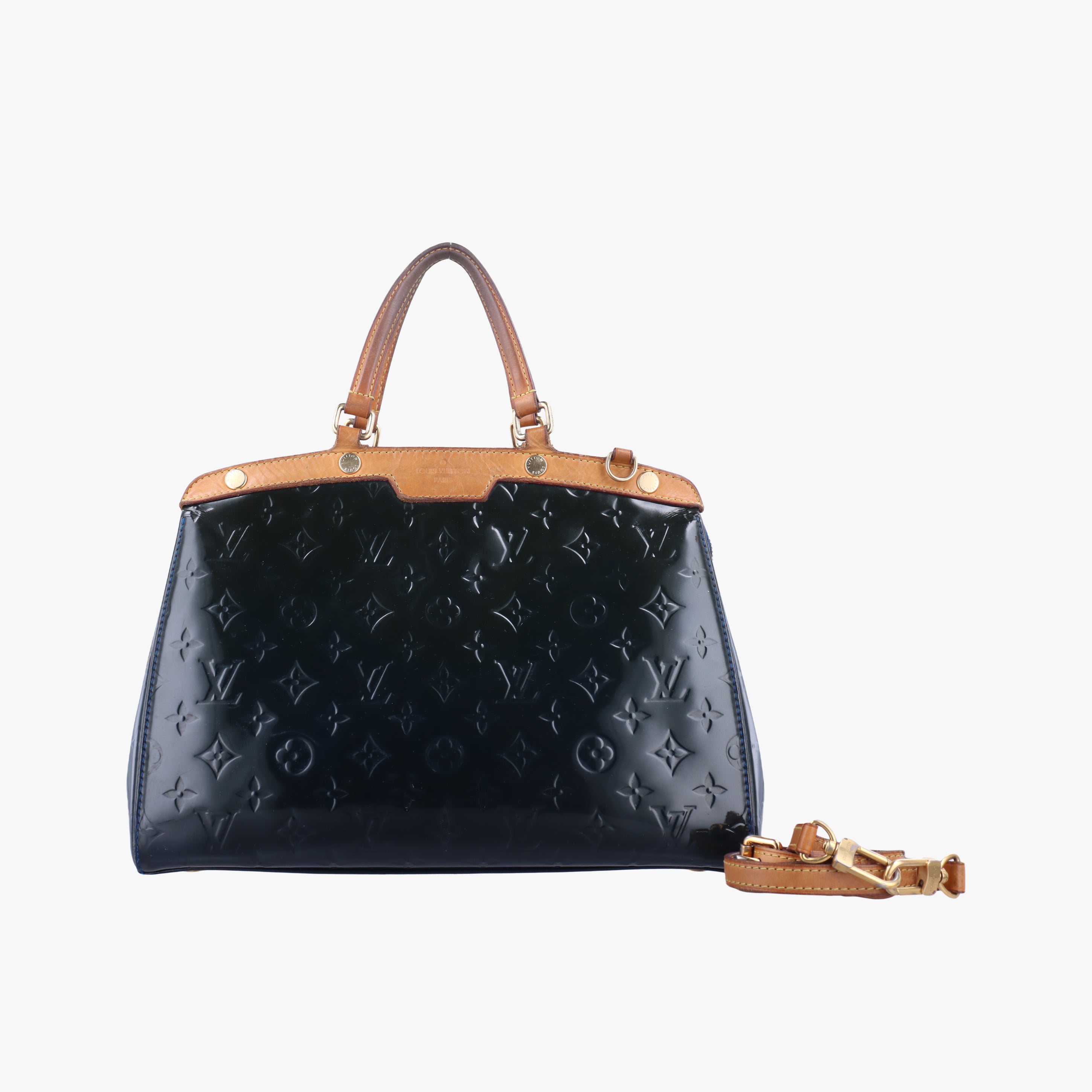 Pre-owned Louis Vuitton Brea MM granblue Vernis M90054 shoulderbag | stylenewstar
