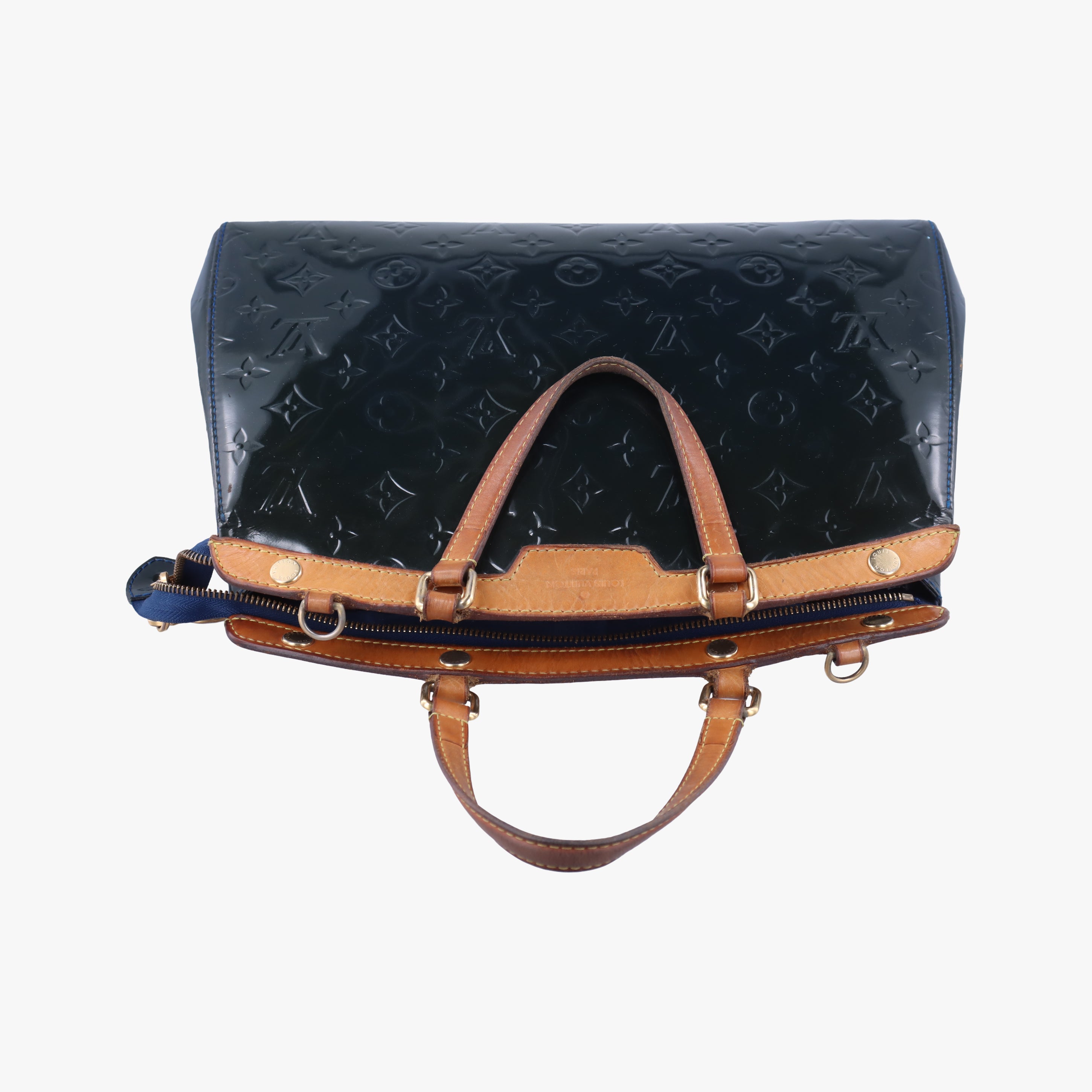 Pre-owned Louis Vuitton Brea MM granblue Vernis M90054 shoulderbag | stylenewstar