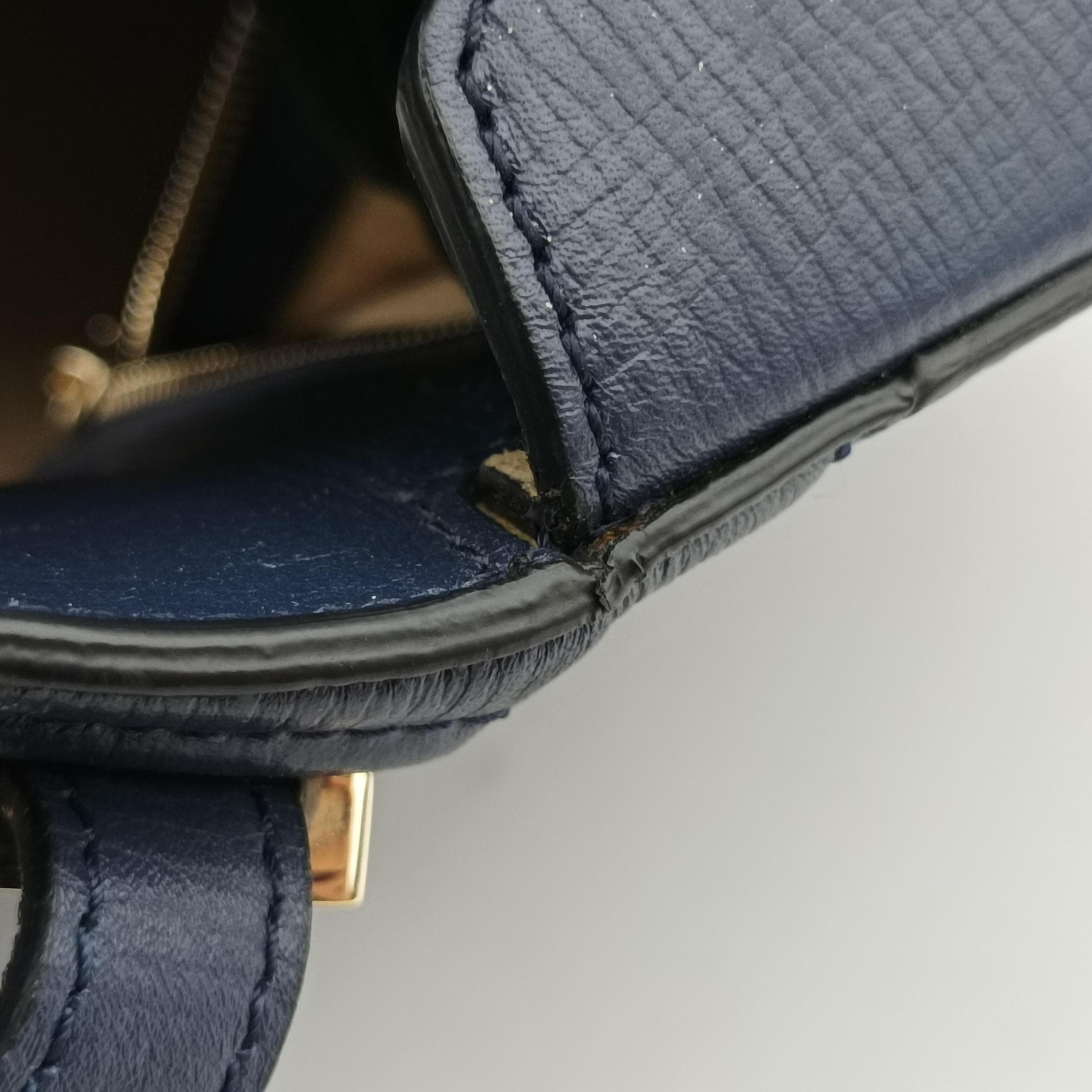 Pre-owned Givenchy Pandora Navy Leather  shoulderbag | stylenewstar