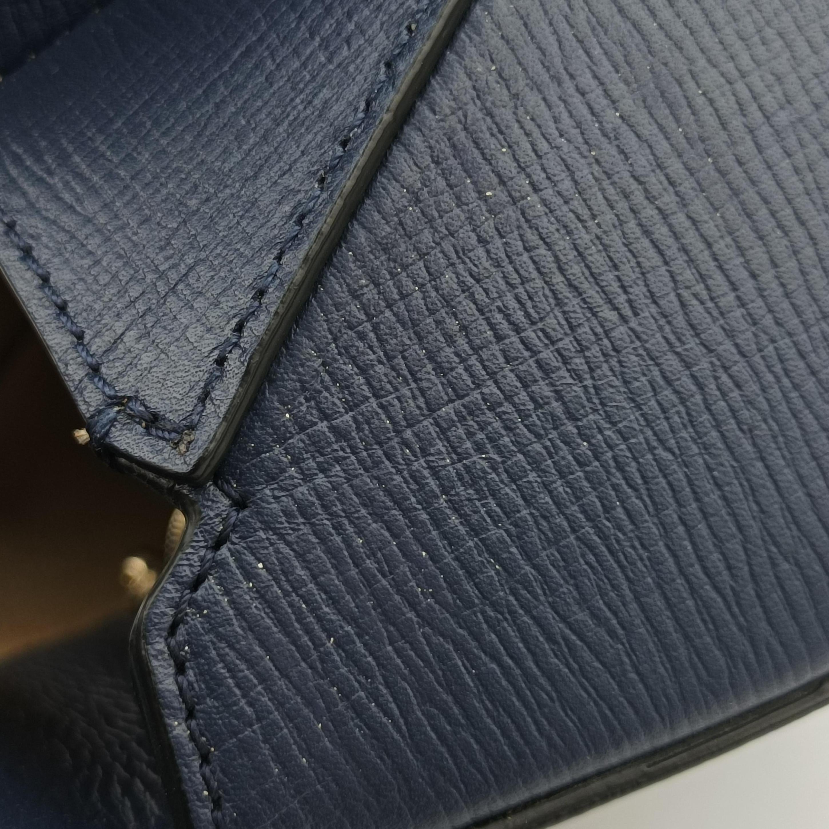 Pre-owned Givenchy Pandora Navy Leather  shoulderbag | stylenewstar