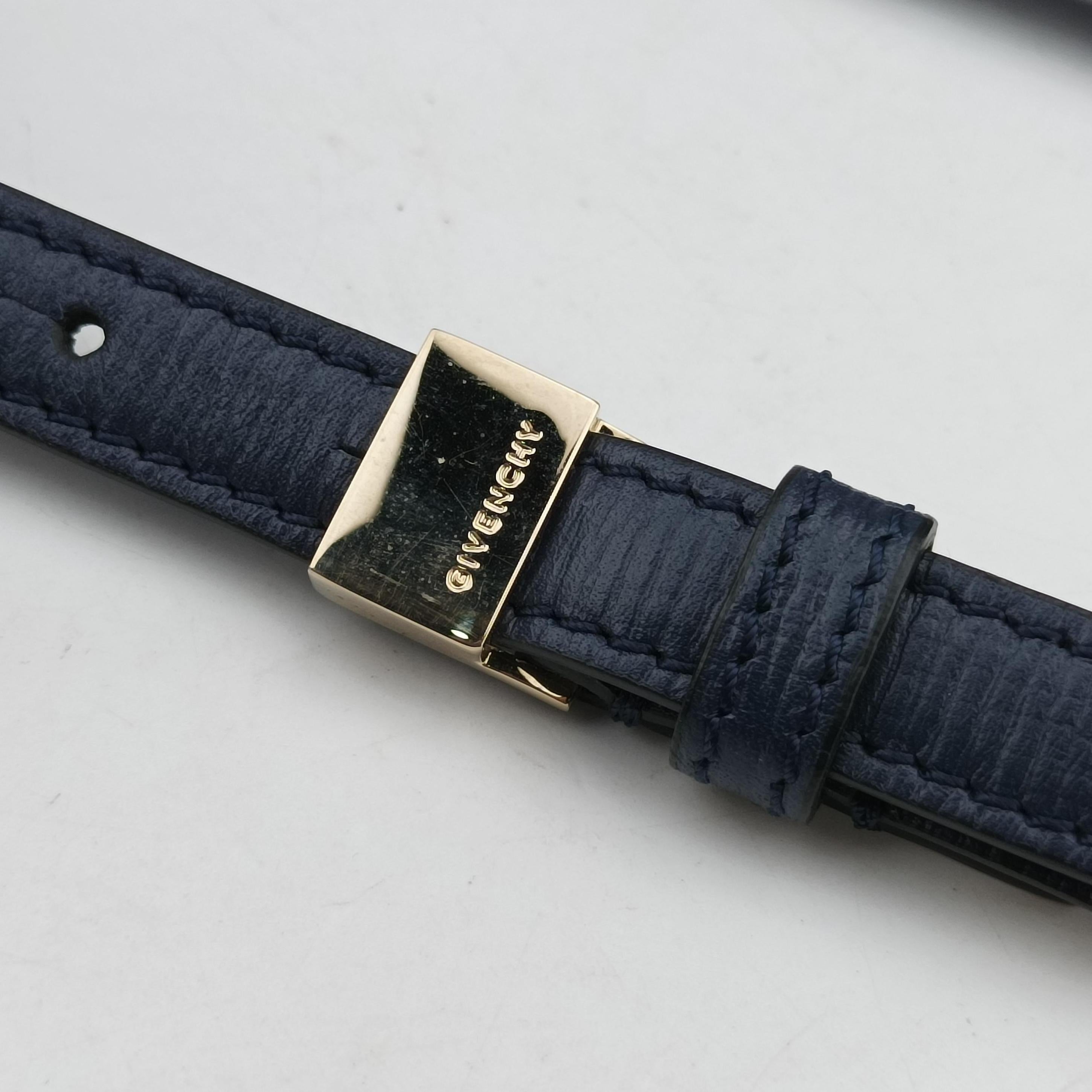 Pre-owned Givenchy Pandora Navy Leather  shoulderbag | stylenewstar