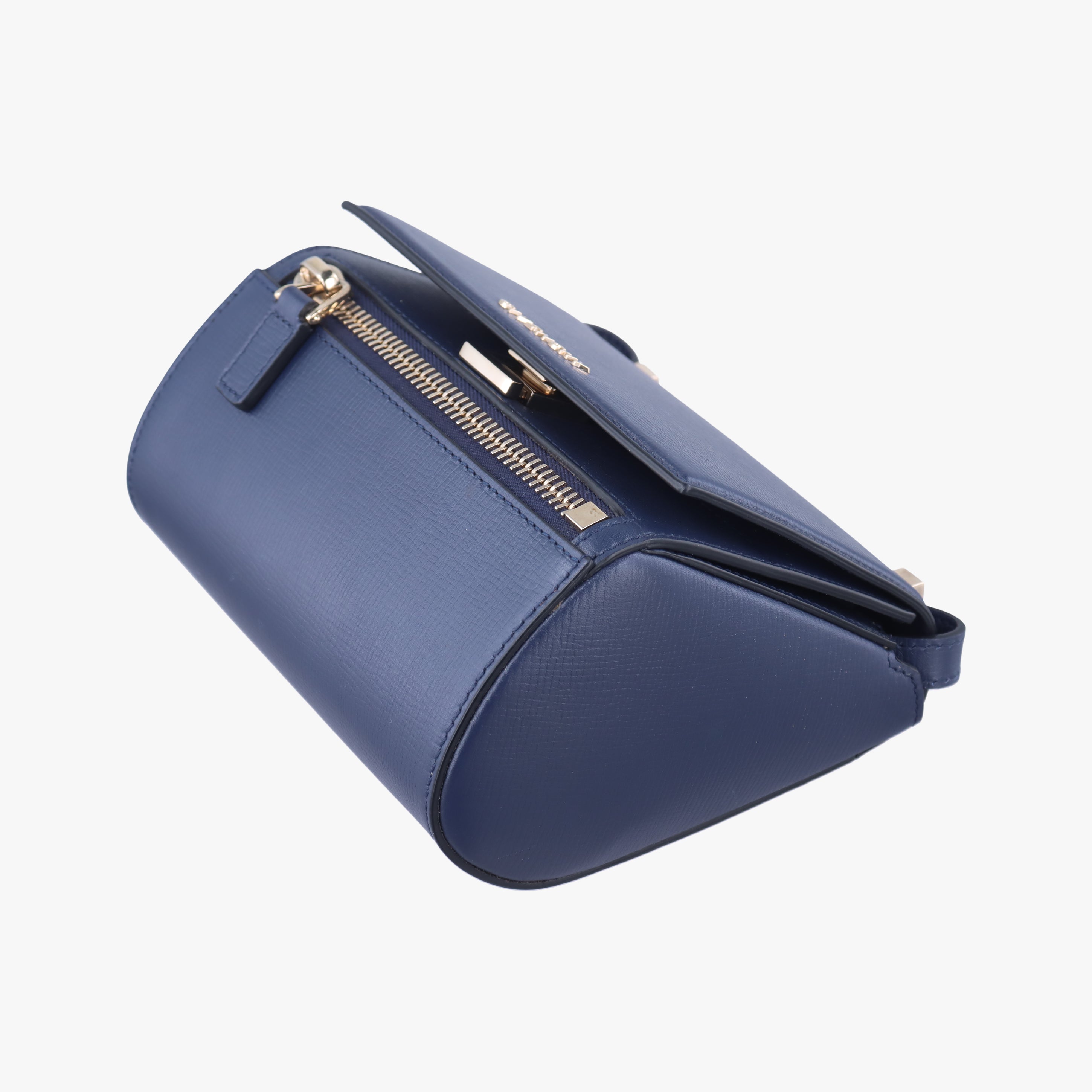 Pre-owned Givenchy Pandora Navy Leather  shoulderbag | stylenewstar